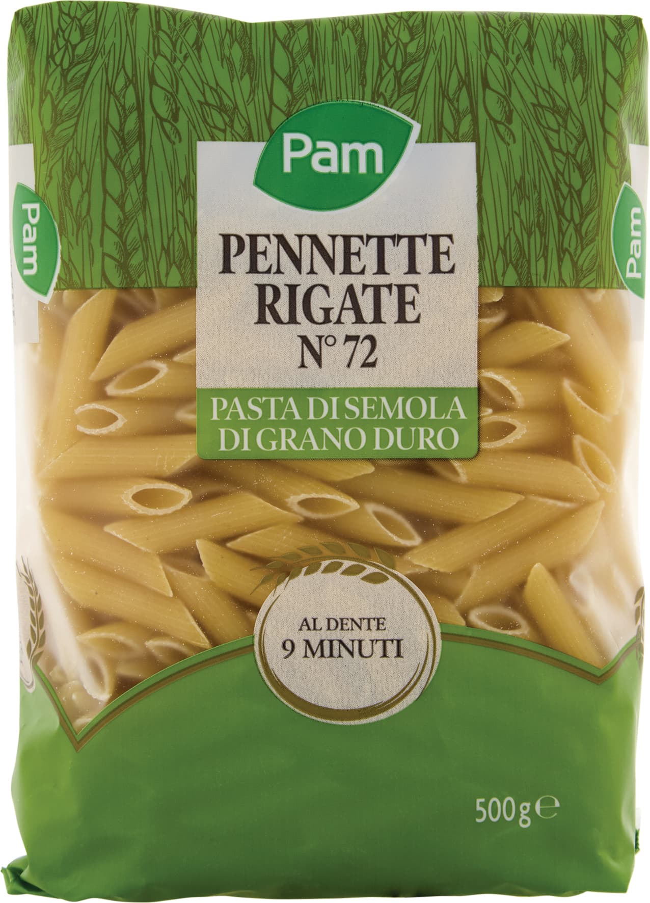 PAM Pennette Rigate N° 72 Pasta di Semola di Grano Duro 500 g – immagine 2