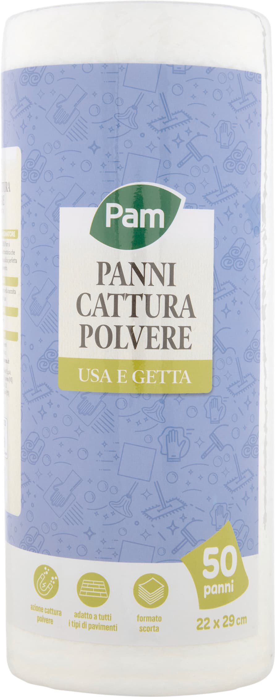 PAM Panni Cattura Polvere Usa e Getta 22 x 29 cm 50 pz – immagine 2