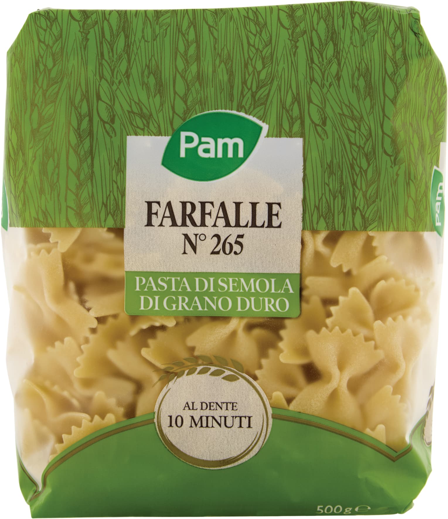 PAM Farfalle N° 265 Pasta di Semola di Grano Duro 500 g – immagine 2