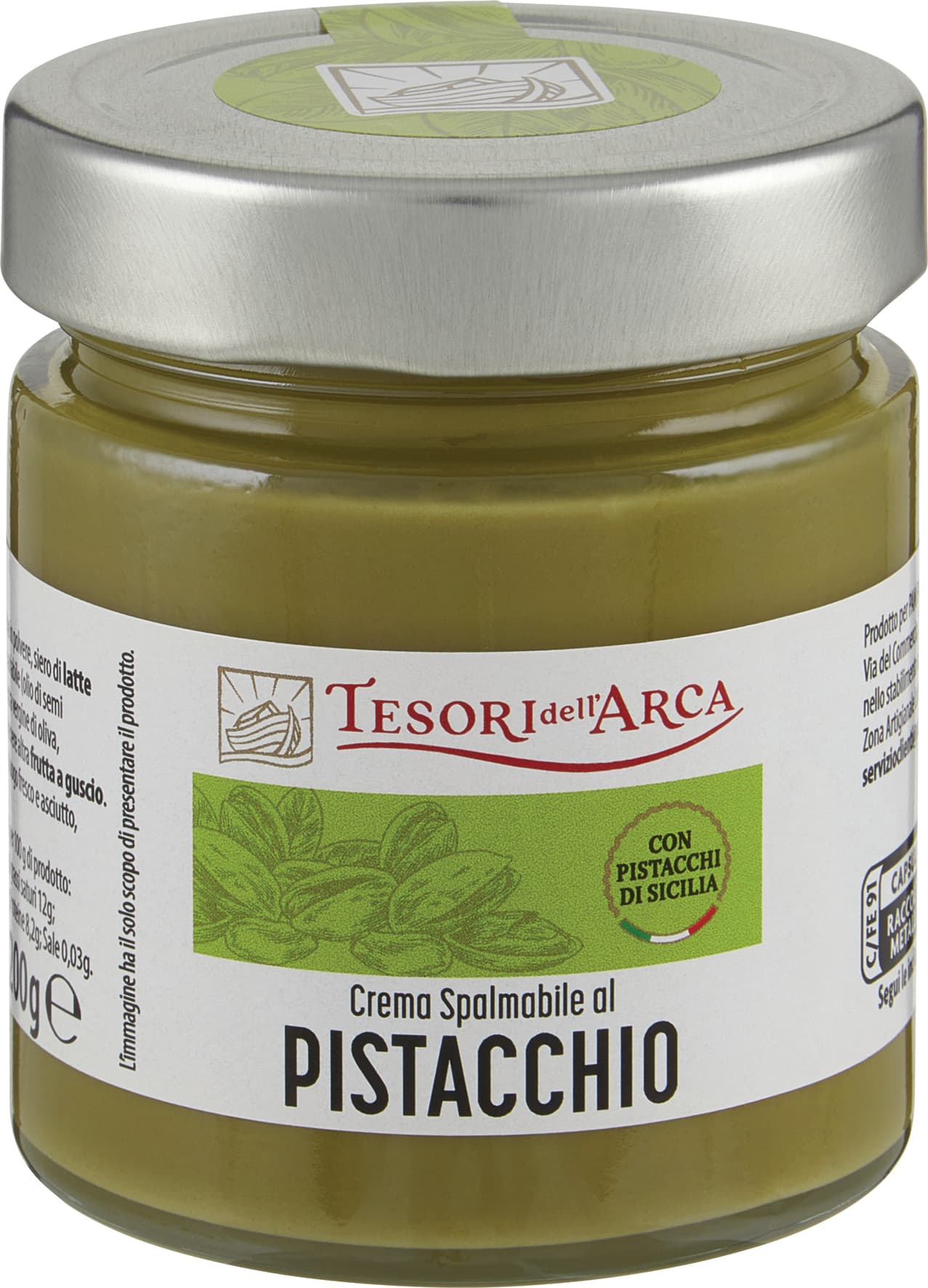 TESORI DELL'ARCA Crema Spalmabile al Pistacchio 200 g – immagine 2