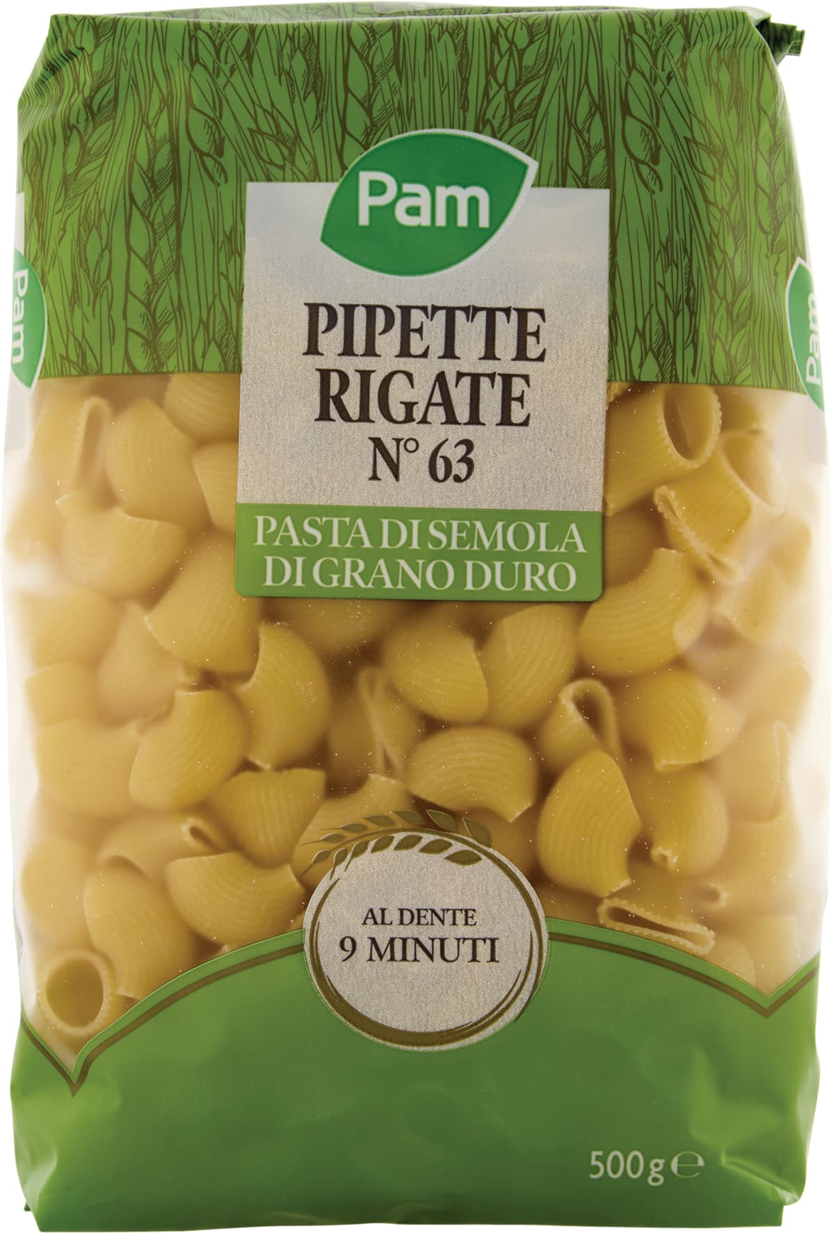 PAM Pipette Rigate N° 63 Pasta di Semola di Grano Duro 500 g – immagine 2