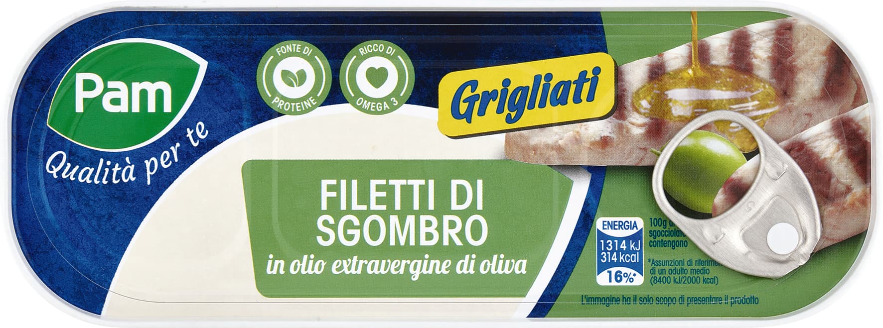 PAM Qualità per te Filetti di Sgombro in olio extravergine di oliva 120 g – immagine 2