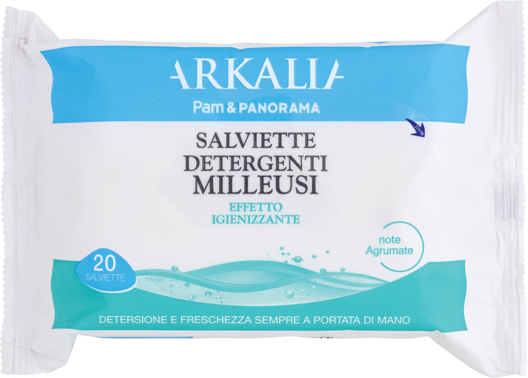 ARKALIA Salviette Detergenti Milleusi Igienizzante note Agrumate 20 pz – immagine 2