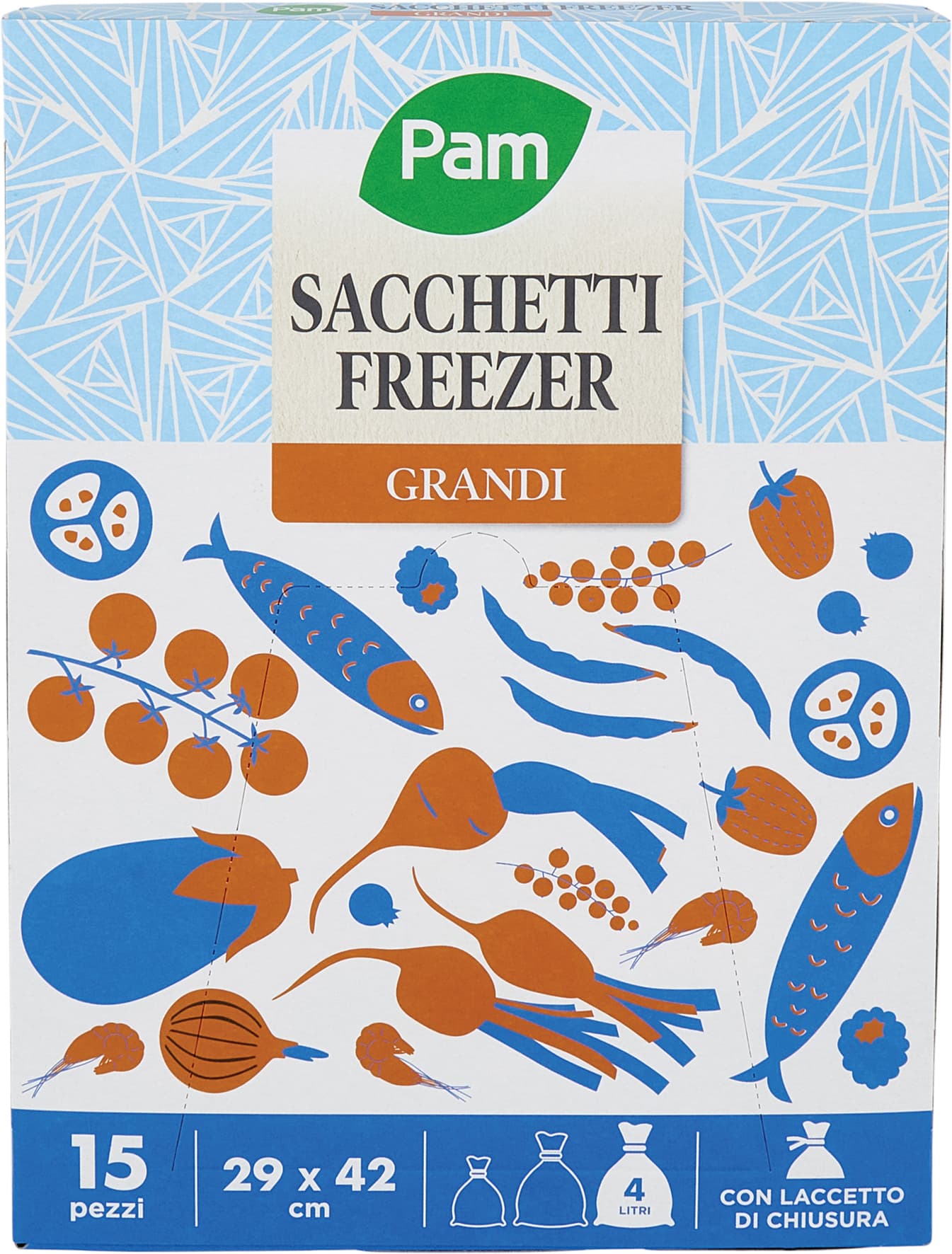 PAM PANORAMA Sacchetti Freezer 29x42 cm 15 pz – immagine 2