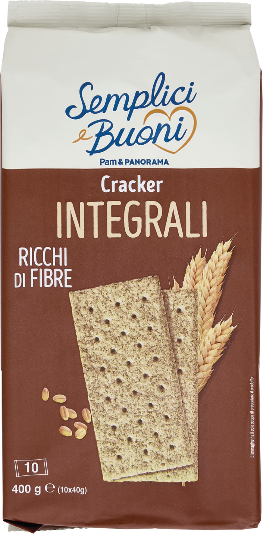 SEMPLICI E BUONI Cracker Integrali 10 x 40 g – immagine 2