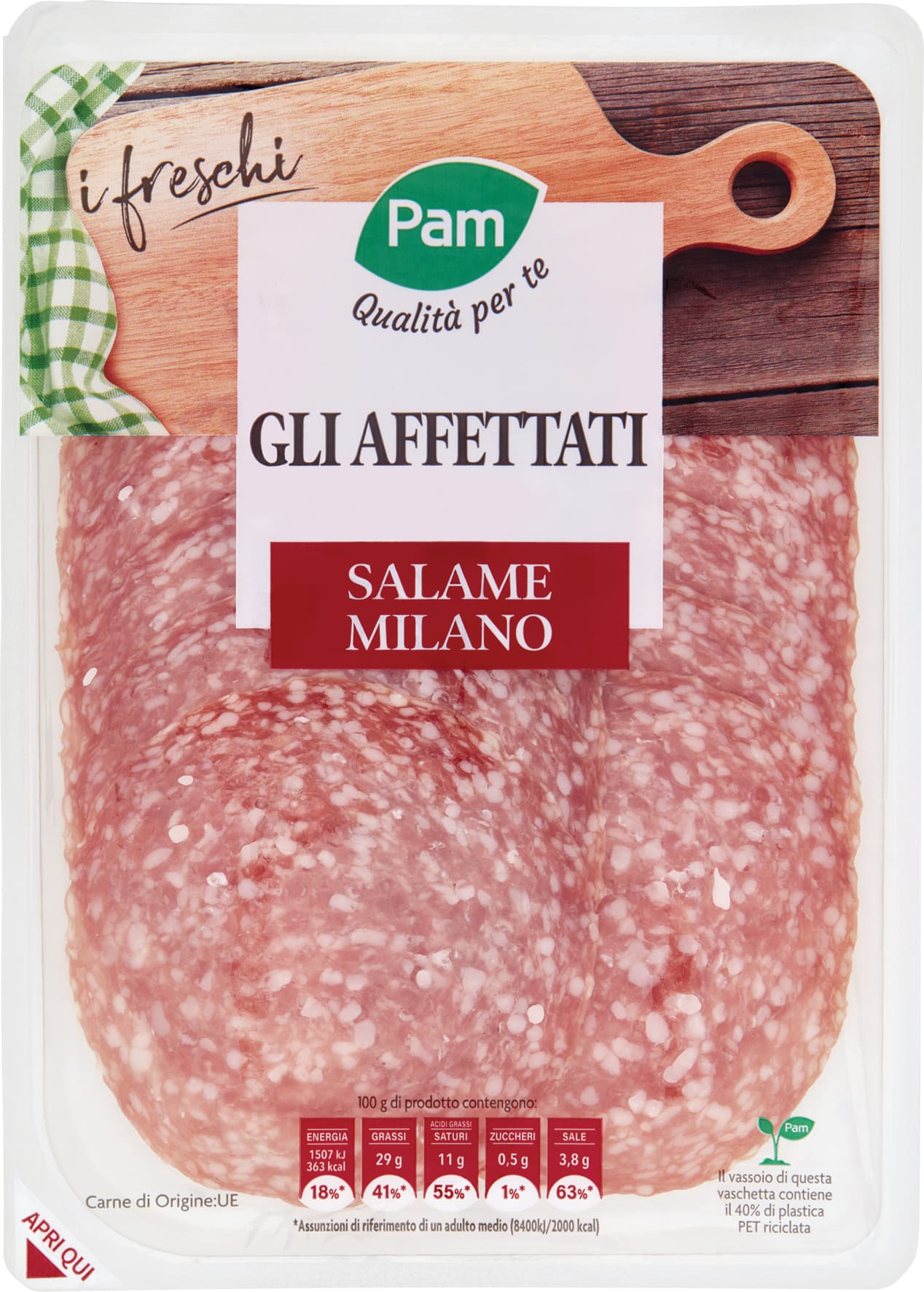 PAM Qualità per te gli Affettati Salame Milano 110 g – immagine 2
