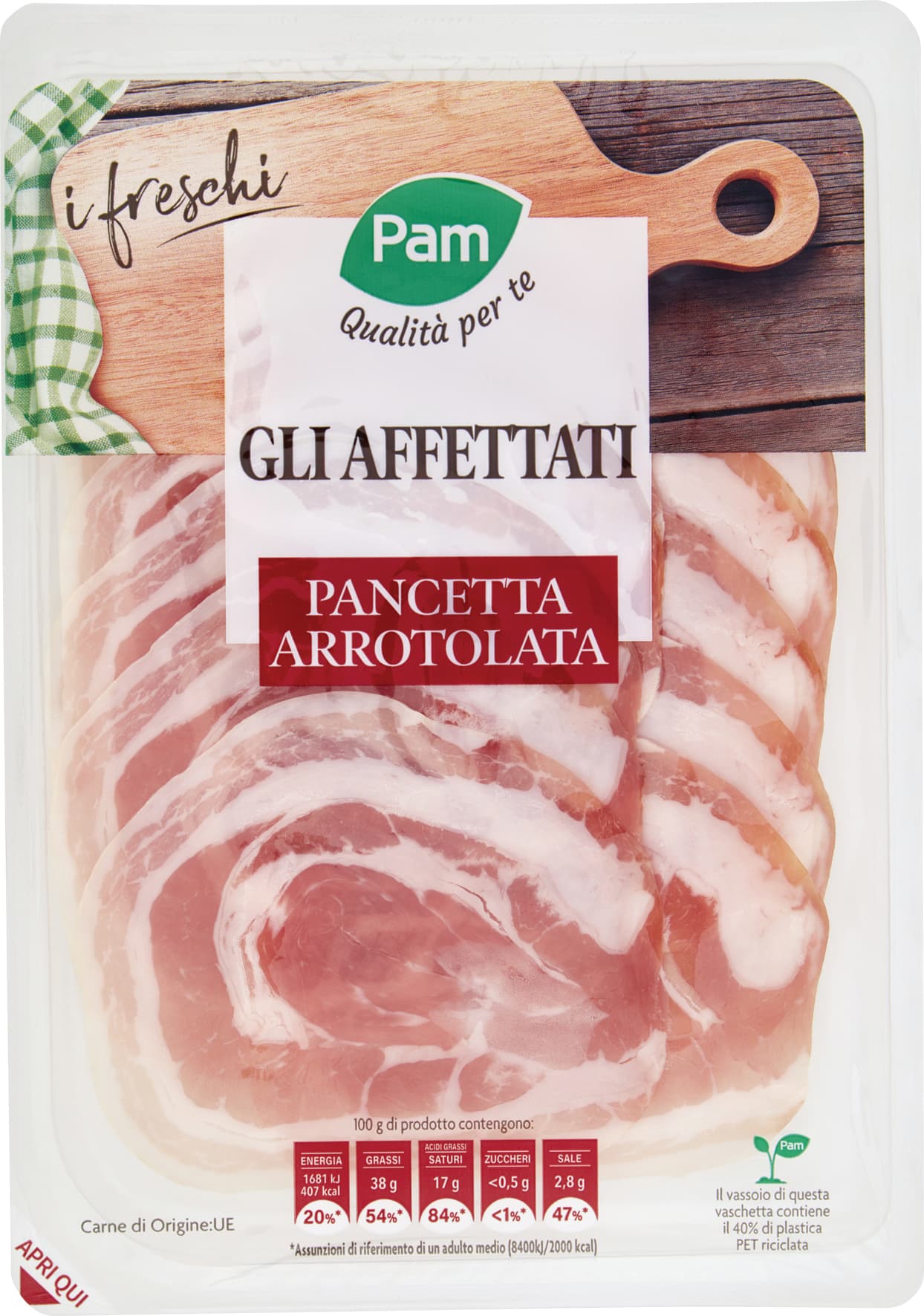 PAM Qualità per te gli Affettati Pancetta Arrotolata 100 g – immagine 2