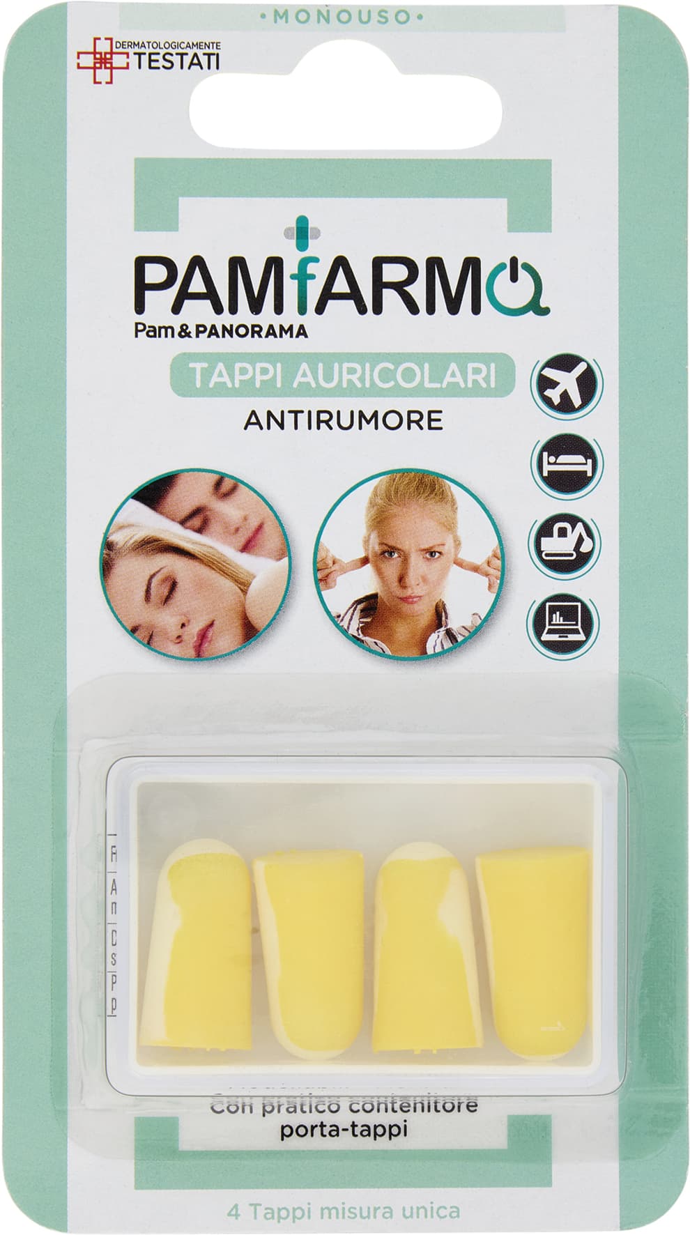 PAM PANORAMA Tappi Auricolari antirumore Misura Unica 4 pz – immagine 2