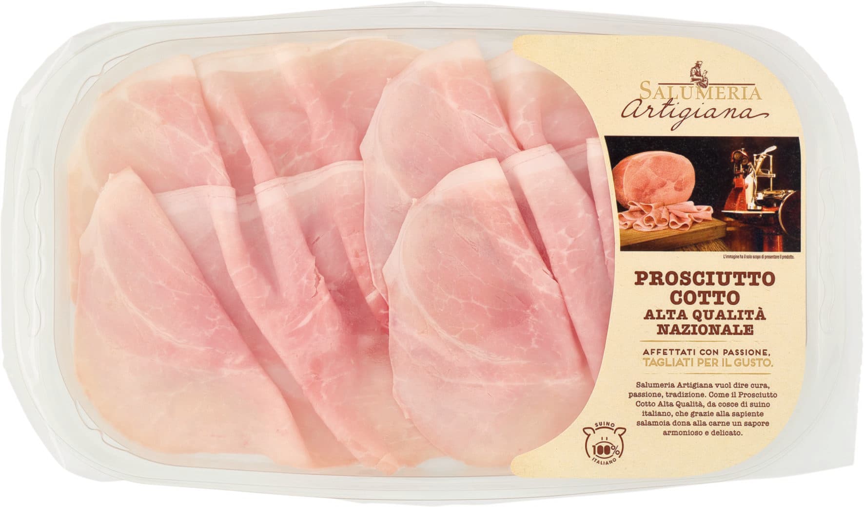 Salumeria Artigiana Prosciutto Cotto Alta Qualità 120 g – immagine 2