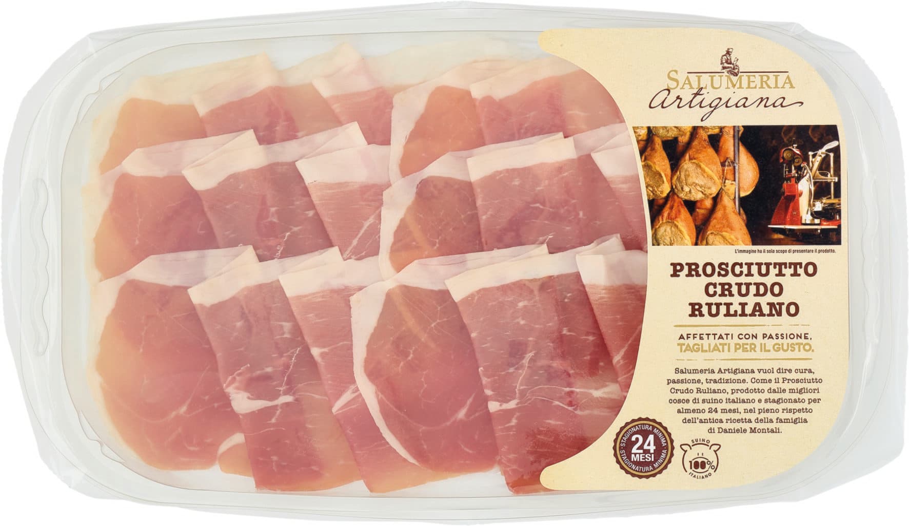 Salumeria Artigiana Prosciutto Crudo Ruliano 24 mesi 100 g – immagine 2