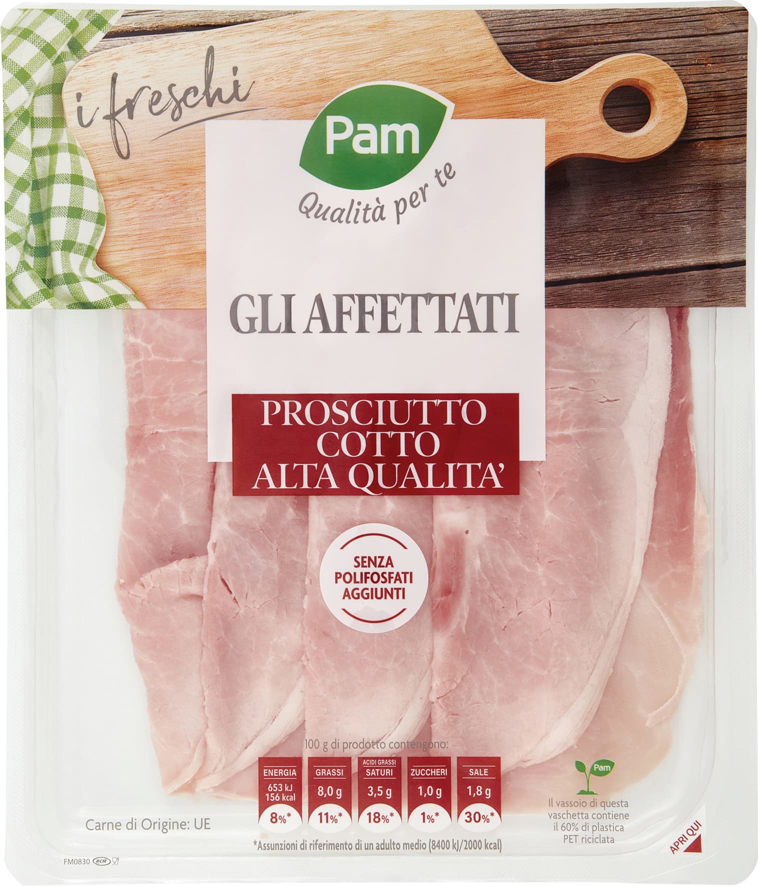 PAM Qualità per te Prosciutto Cotto Alta Qualità 120 g – immagine 2