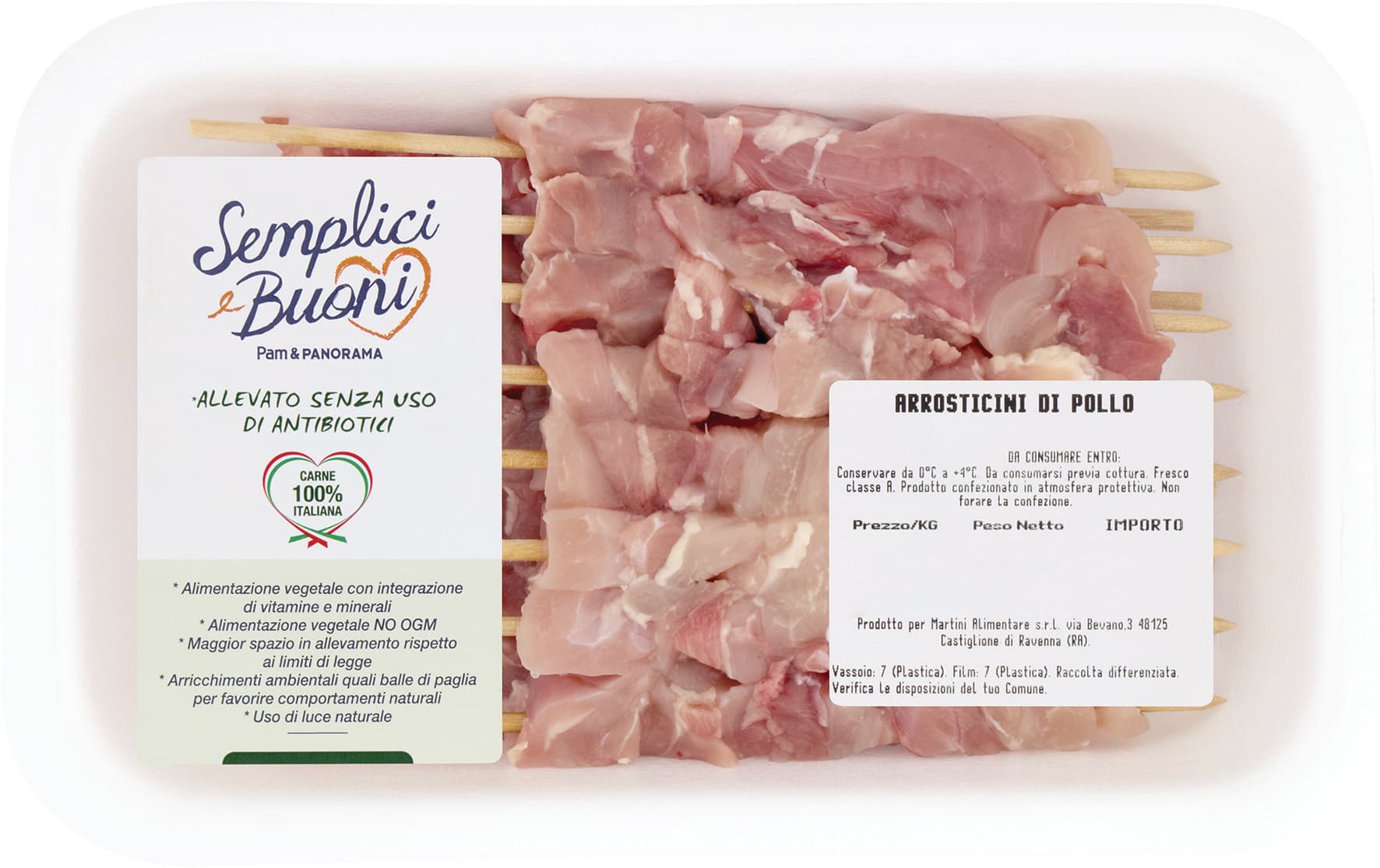 SEMPLICI E BUONI Senza Antibiotici Arrosticini di Pollo 0,300 kg – immagine 2