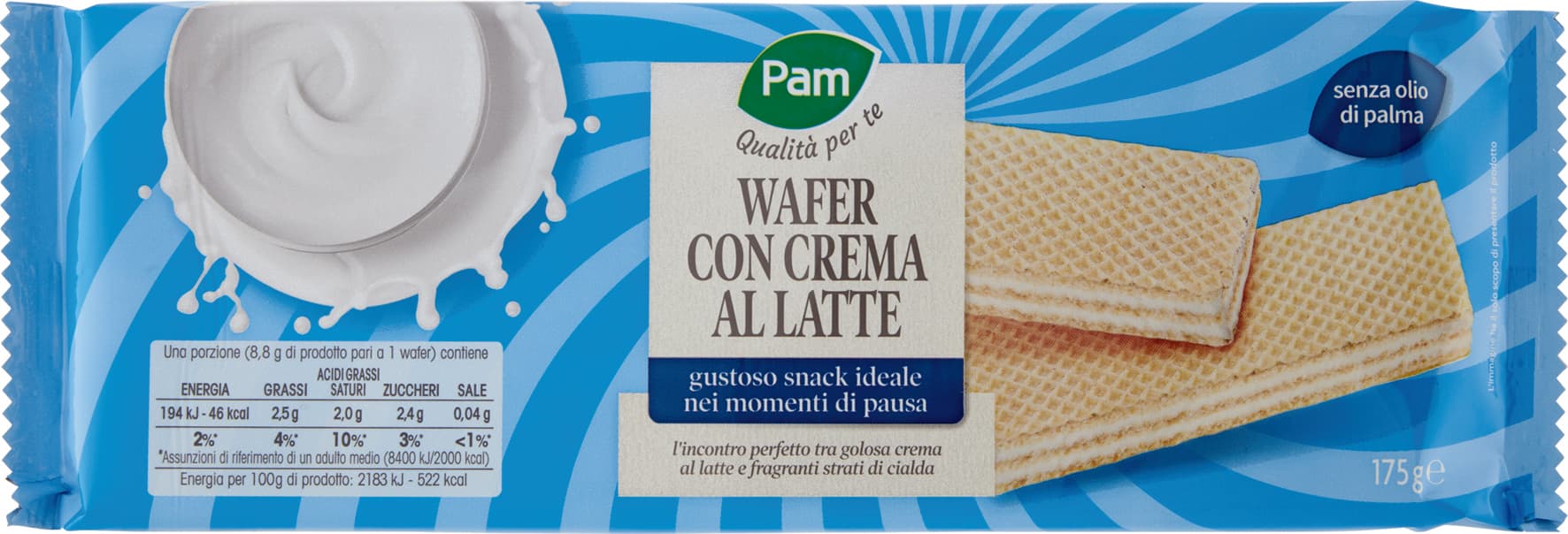 PAM PANORAMA Wafer con crema al latte 175 g – immagine 2