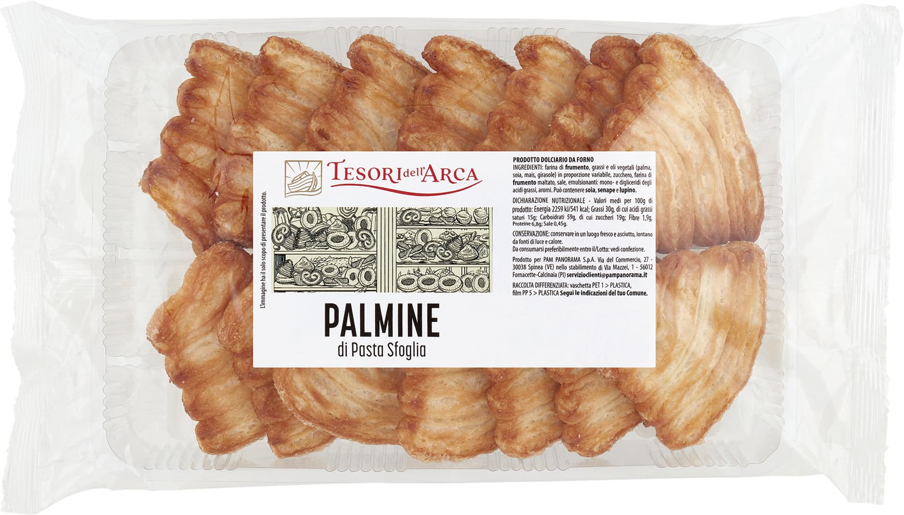 TESORI DELL'ARCA Palmine di Pasta Sfoglia 200 g – immagine 2