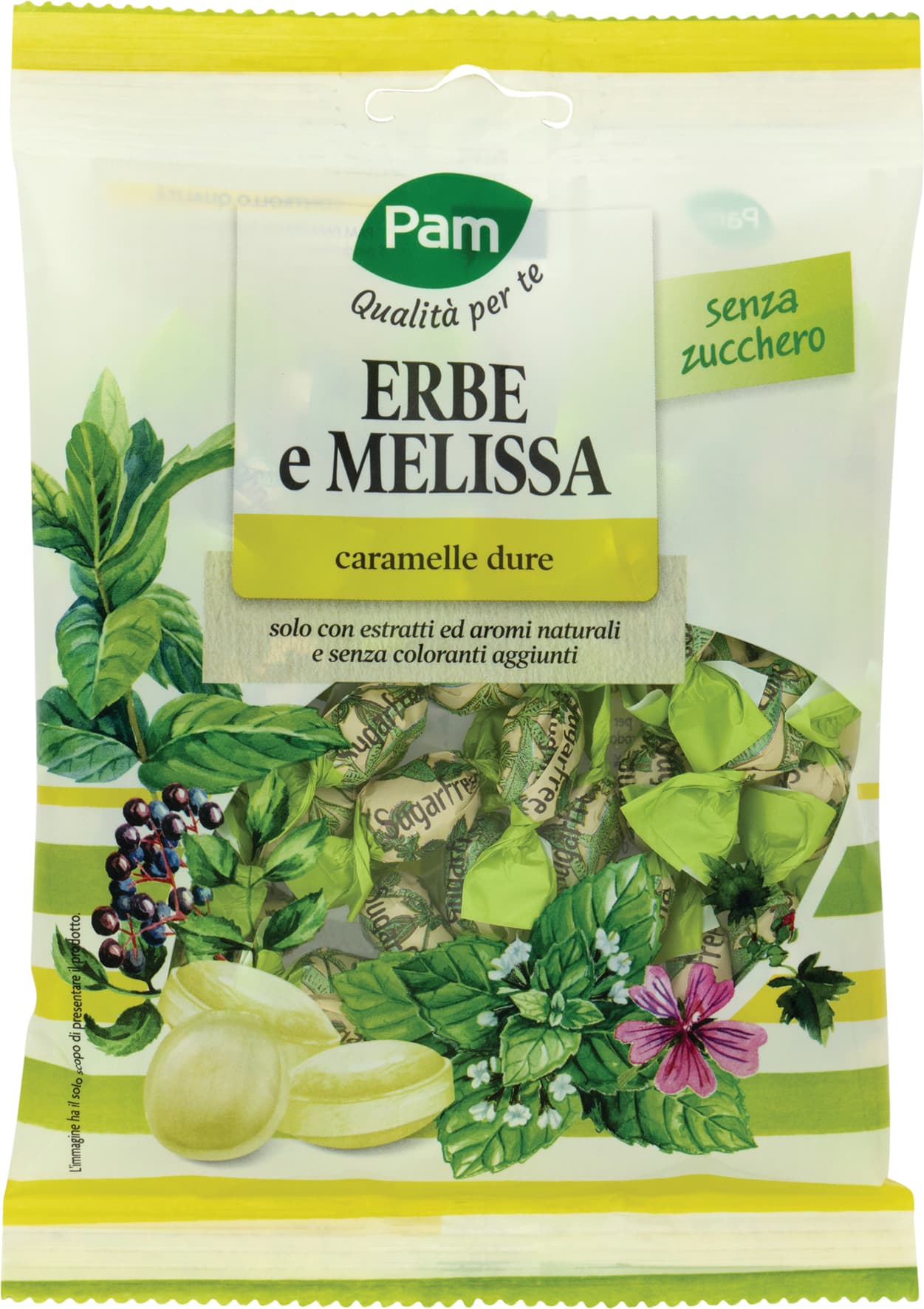 PAM Qualità per te Erbe e Melissa caramelle dure 70 g – immagine 2