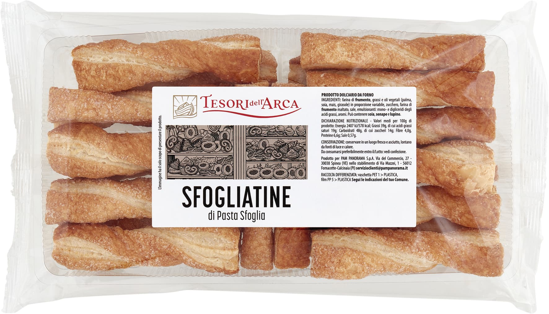 TESORI DELL'ARCA Sfogliatine di Pasta Sfoglia 200 g – immagine 2