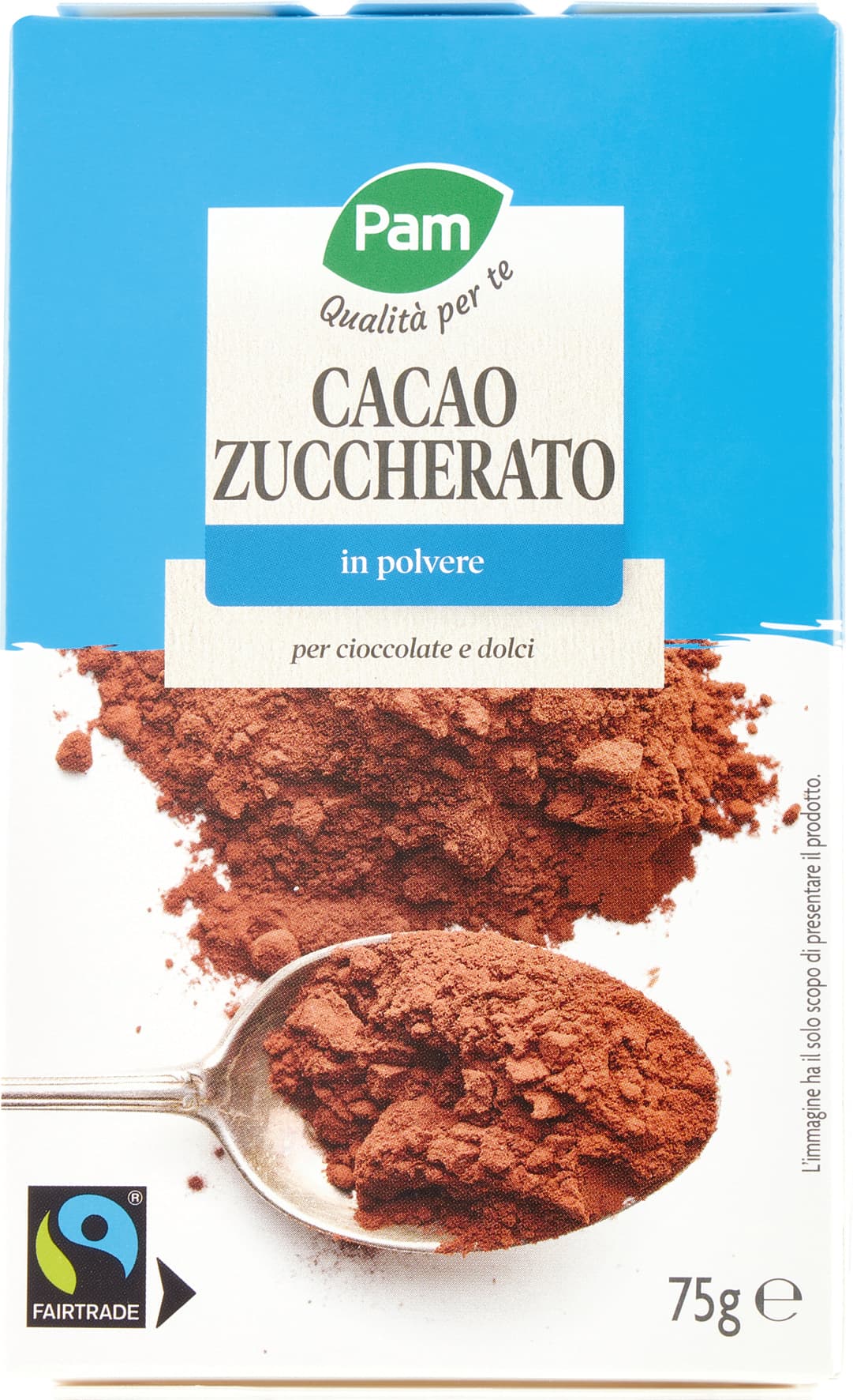 PAM Qualità per te Cacao Zuccherato in polvere 75 g – immagine 2