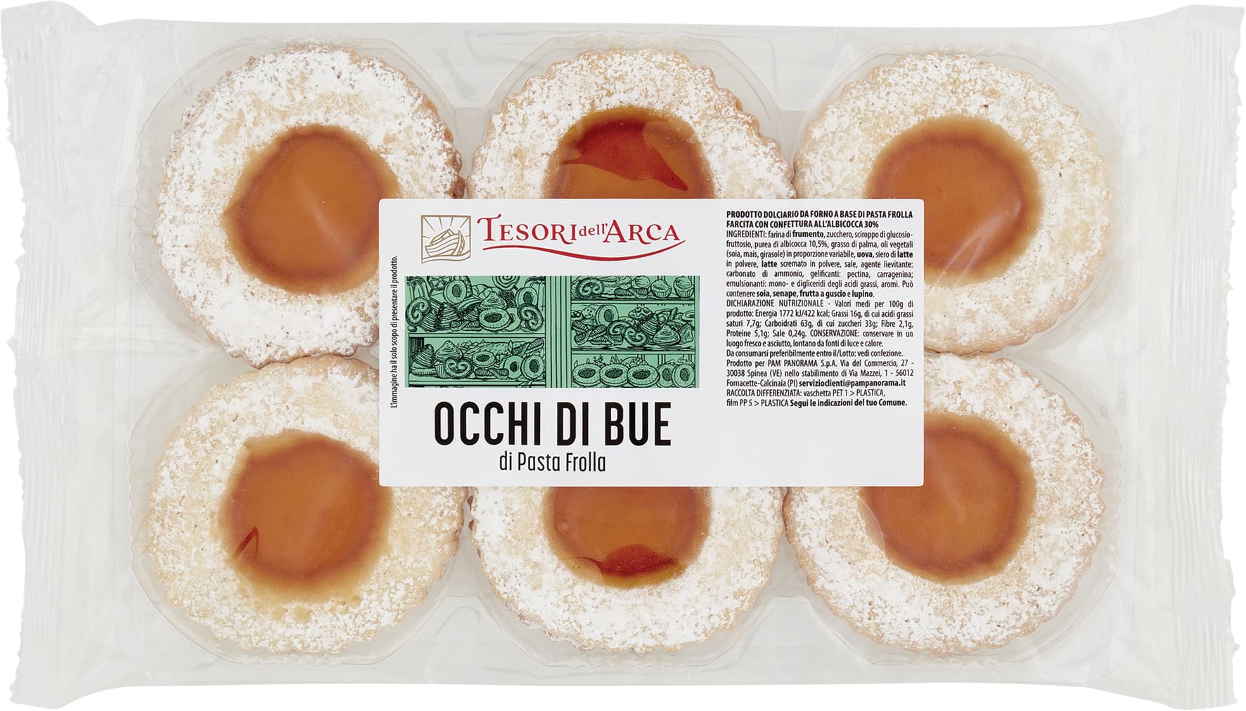 TESORI DELL'ARCA Occhi di Bue di Pasta Frolla 300 g – immagine 2