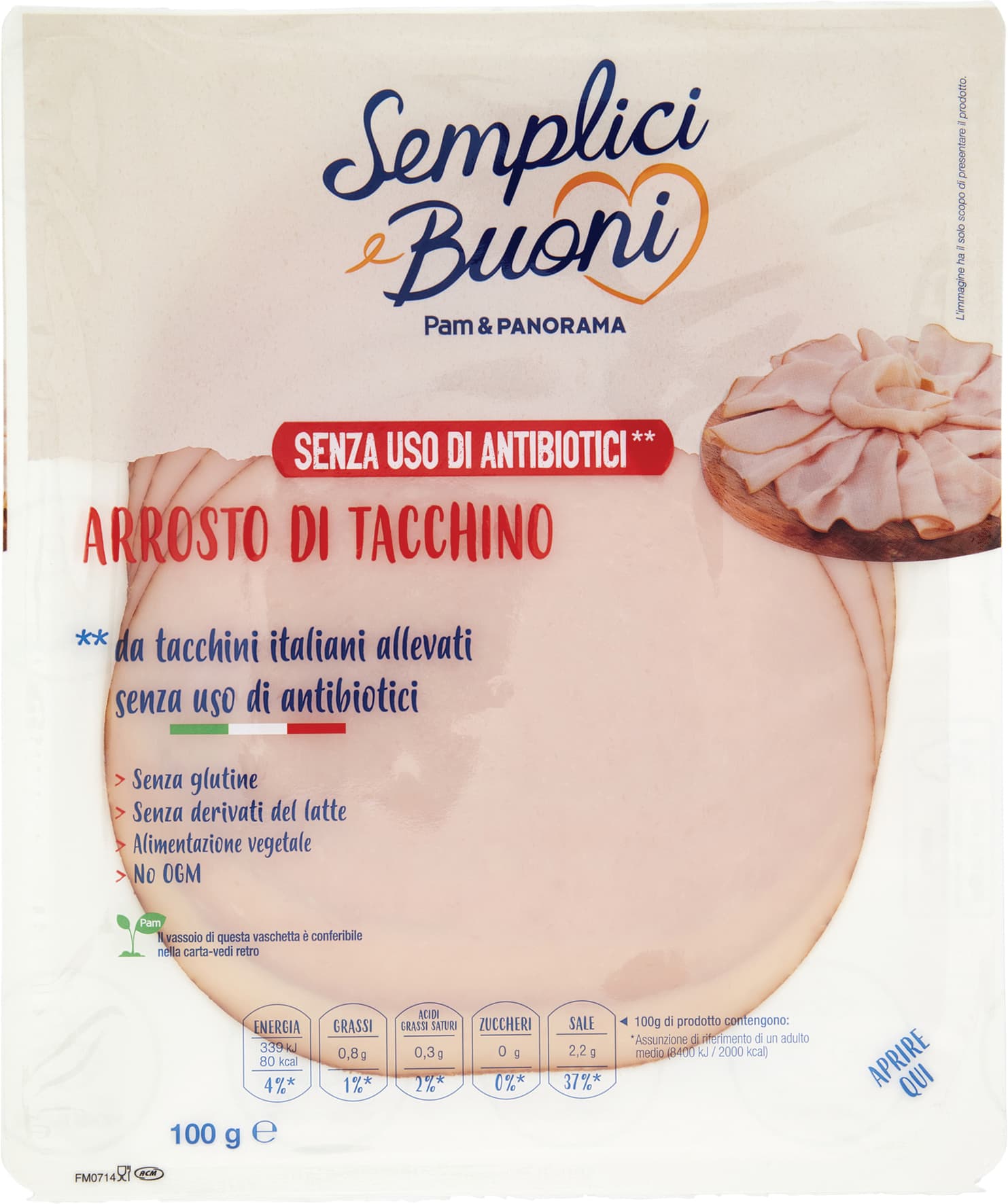 SEMPLICI E BUONI Arrosto di Tacchino 100 g – immagine 2