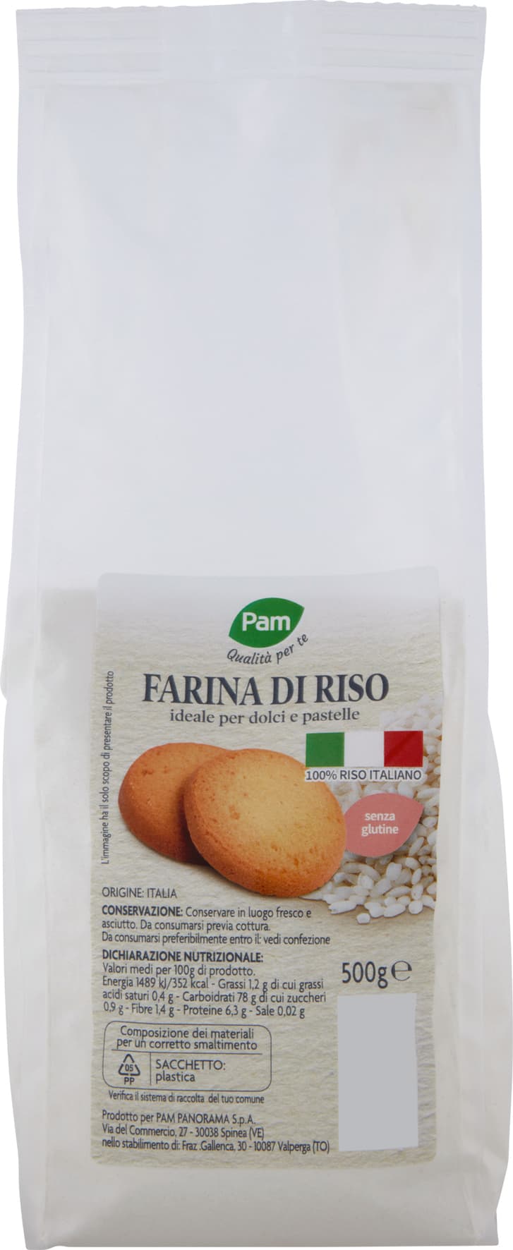 PAM Qualità per te Farina di Riso 500 g – immagine 2