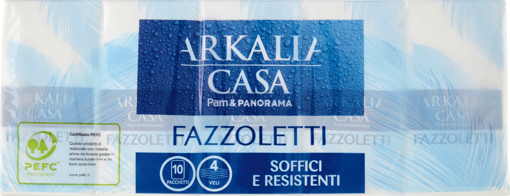 PAM PANORAMA Fazzoletti Salvaspazio 4 veli 10 pacchetti – immagine 2