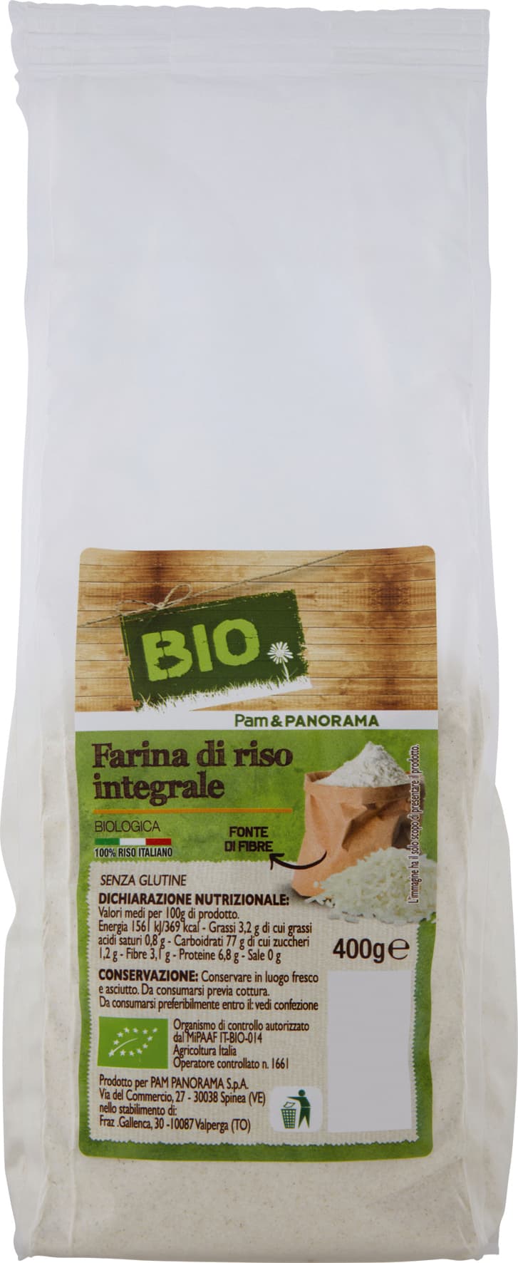 BIO Farina di riso integrale Biologica 400 g – immagine 2
