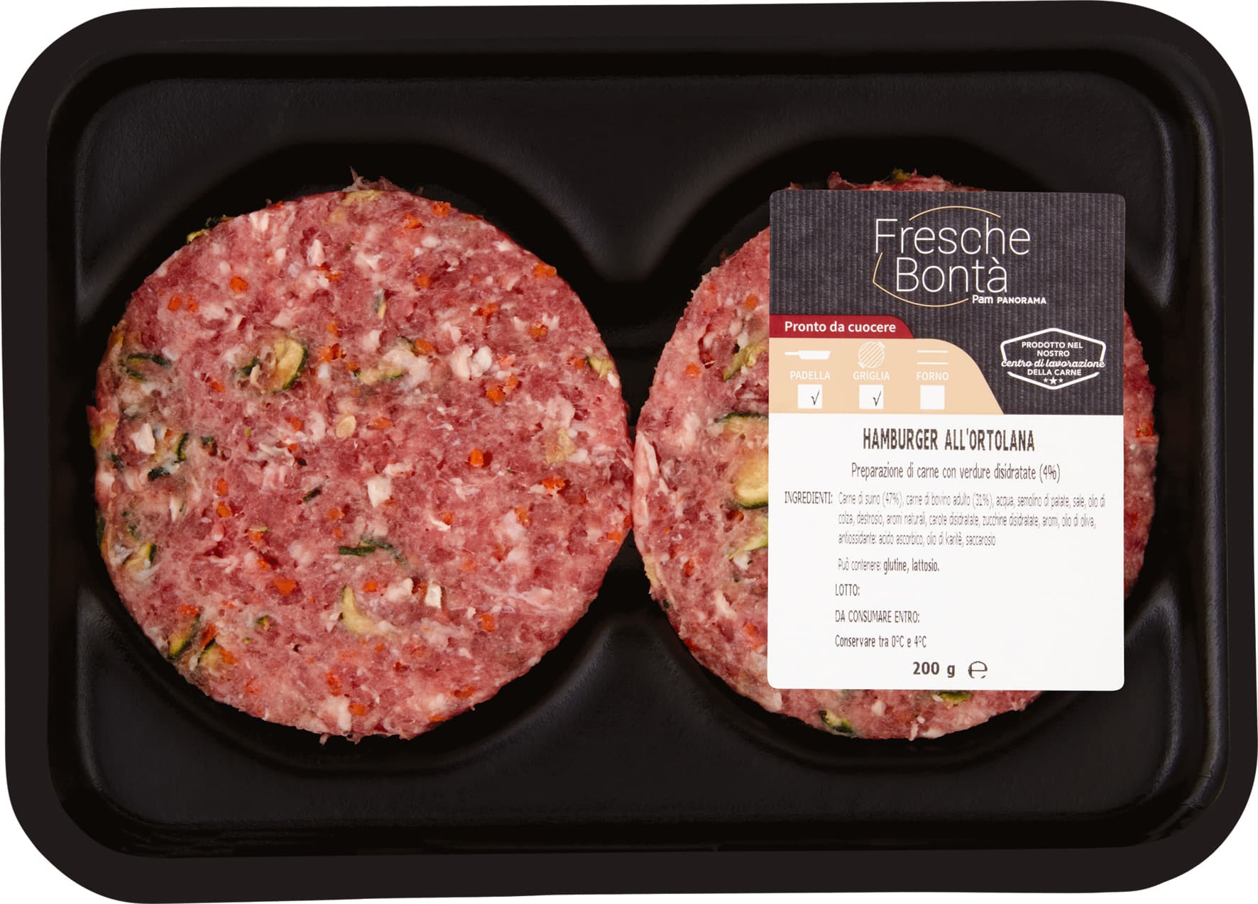 FRESCHE BONTÁ Hamburger all'Ortolana 200 g – immagine 2
