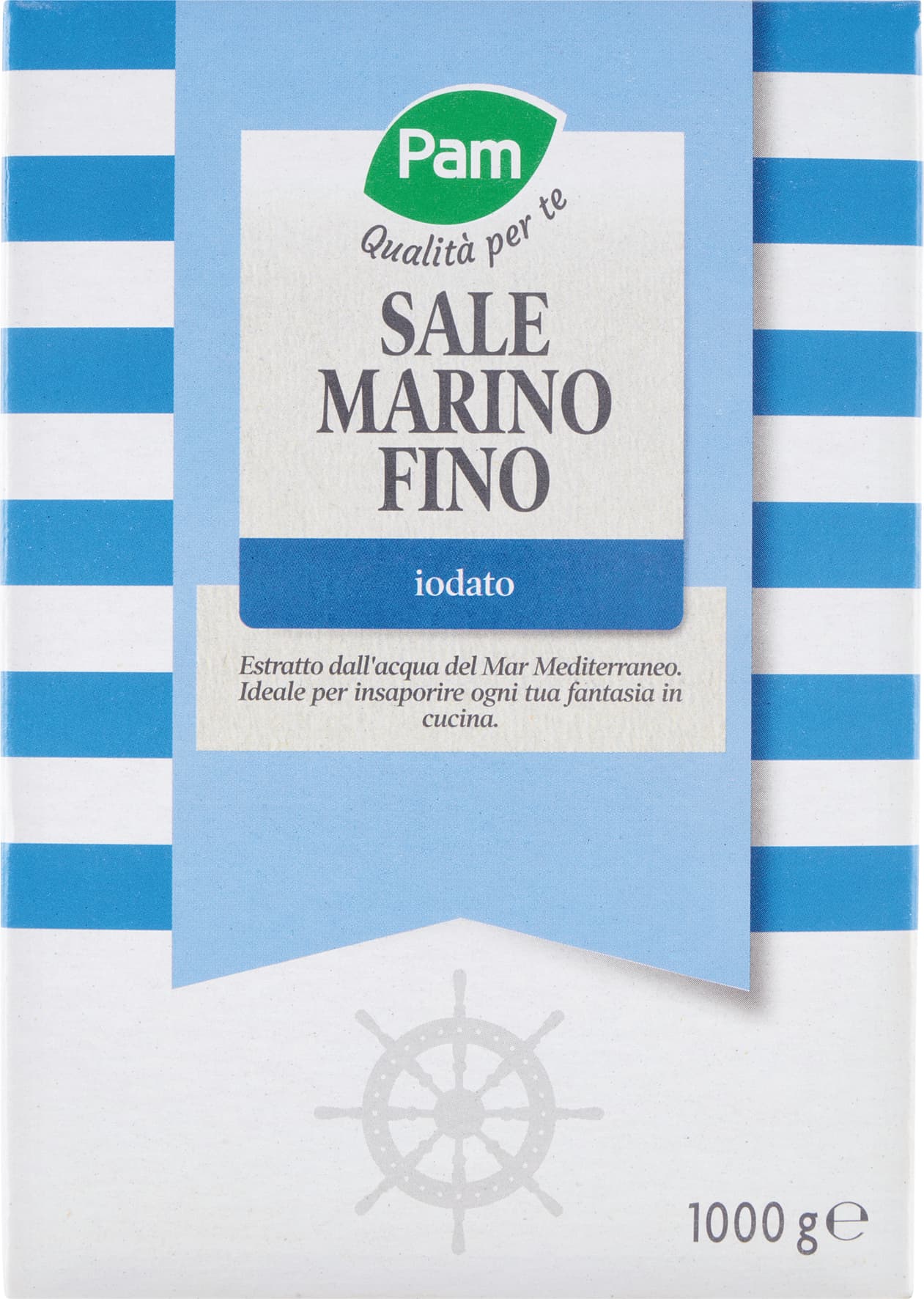 PAM Qualità per te Sale Marino Fino iodato 1000g – immagine 2