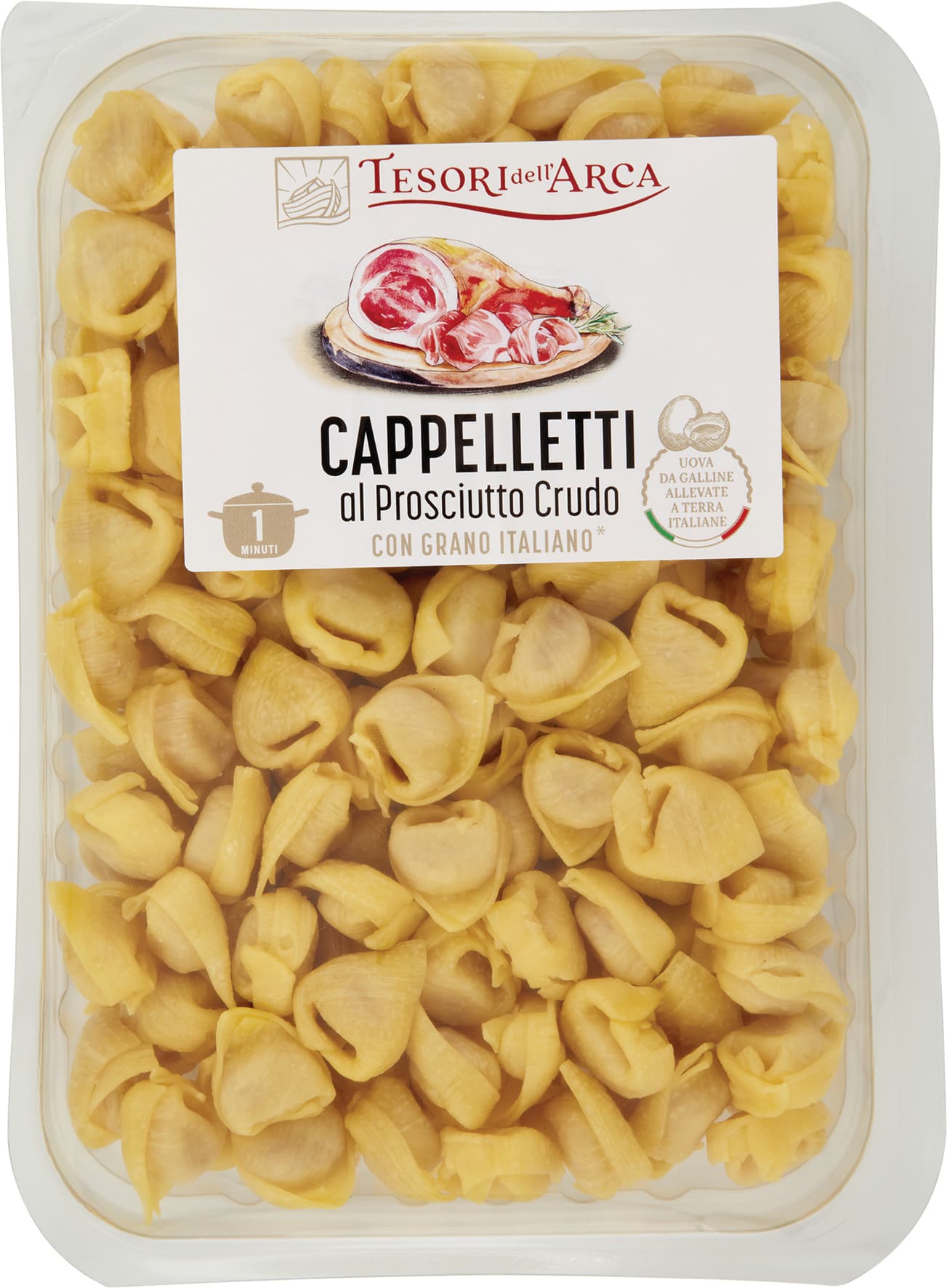 TESORI DELL'ARCA Cappelletti al Prosciutto Crudo 500 g – immagine 2