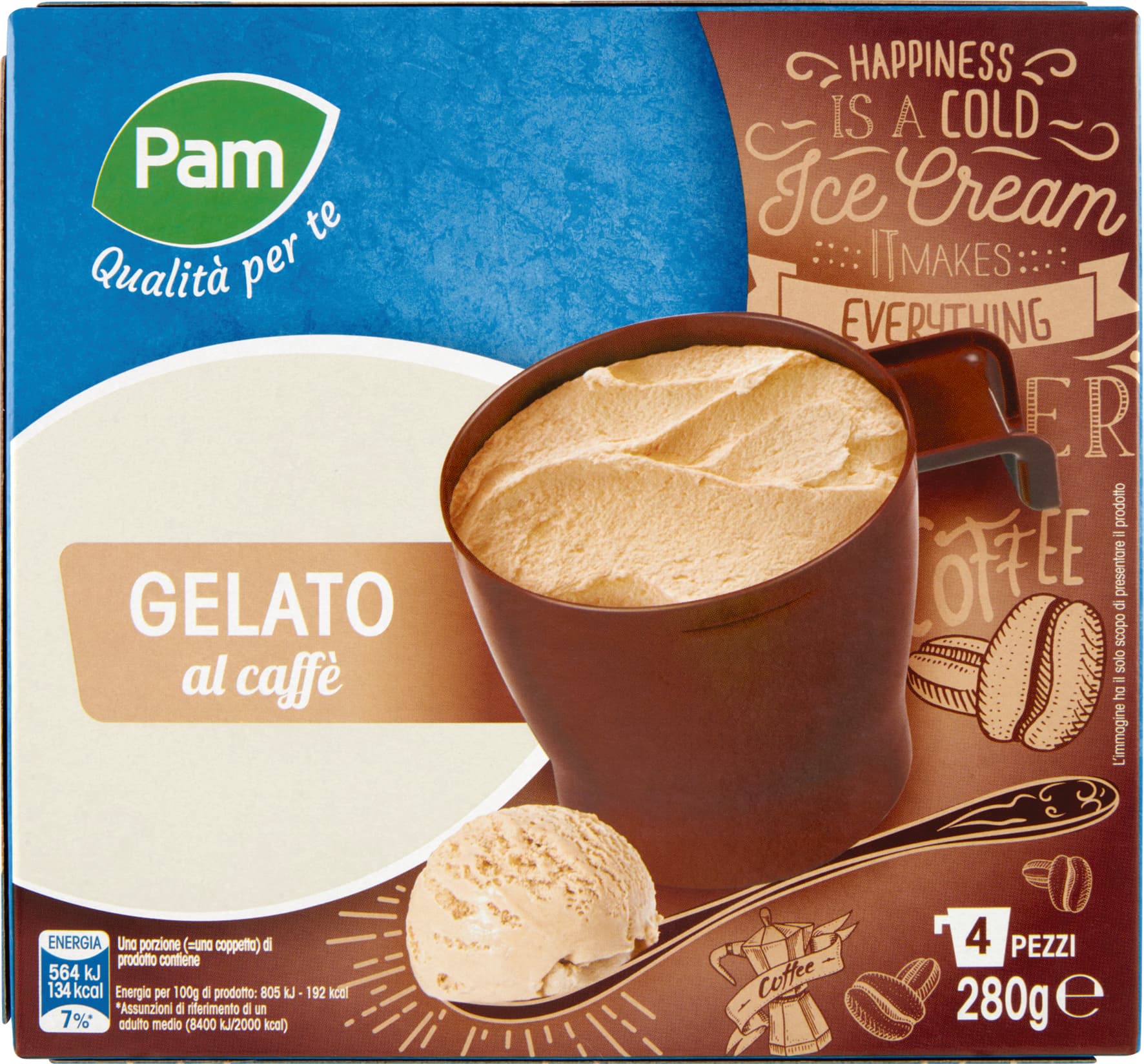 PAM Qualità per te Gelato al caffè 4 x 70 g – immagine 2