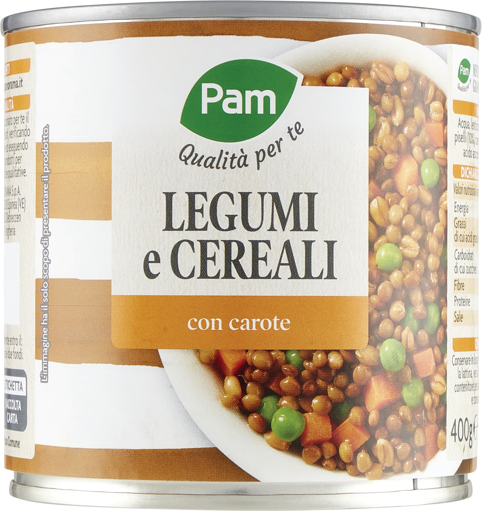 PAM Qualità per te Legumi e Cereali con carote 400 g – immagine 2