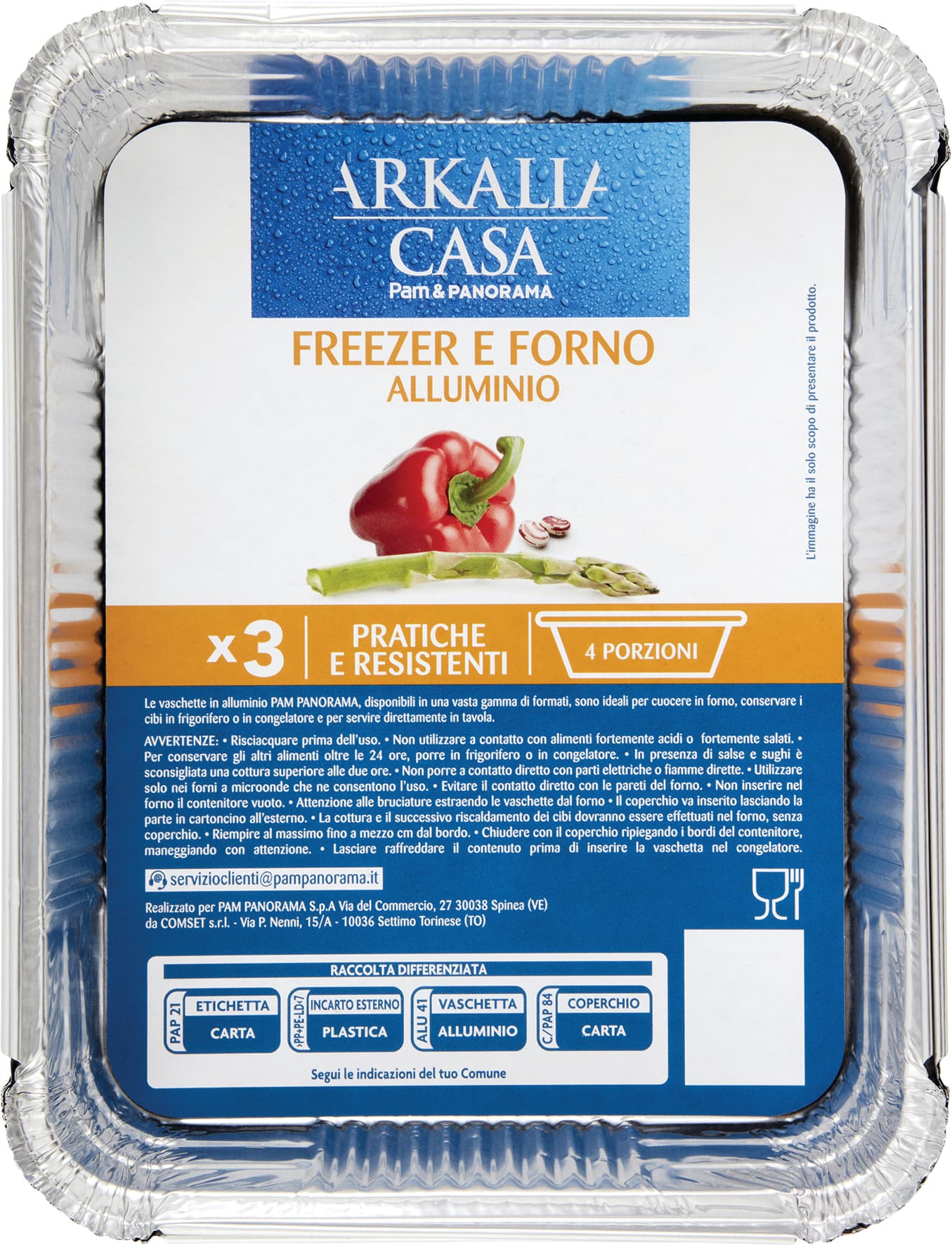 ARKALIA CASA Freezer e Forno Alluminio 4 Porzioni 3 pz – immagine 2