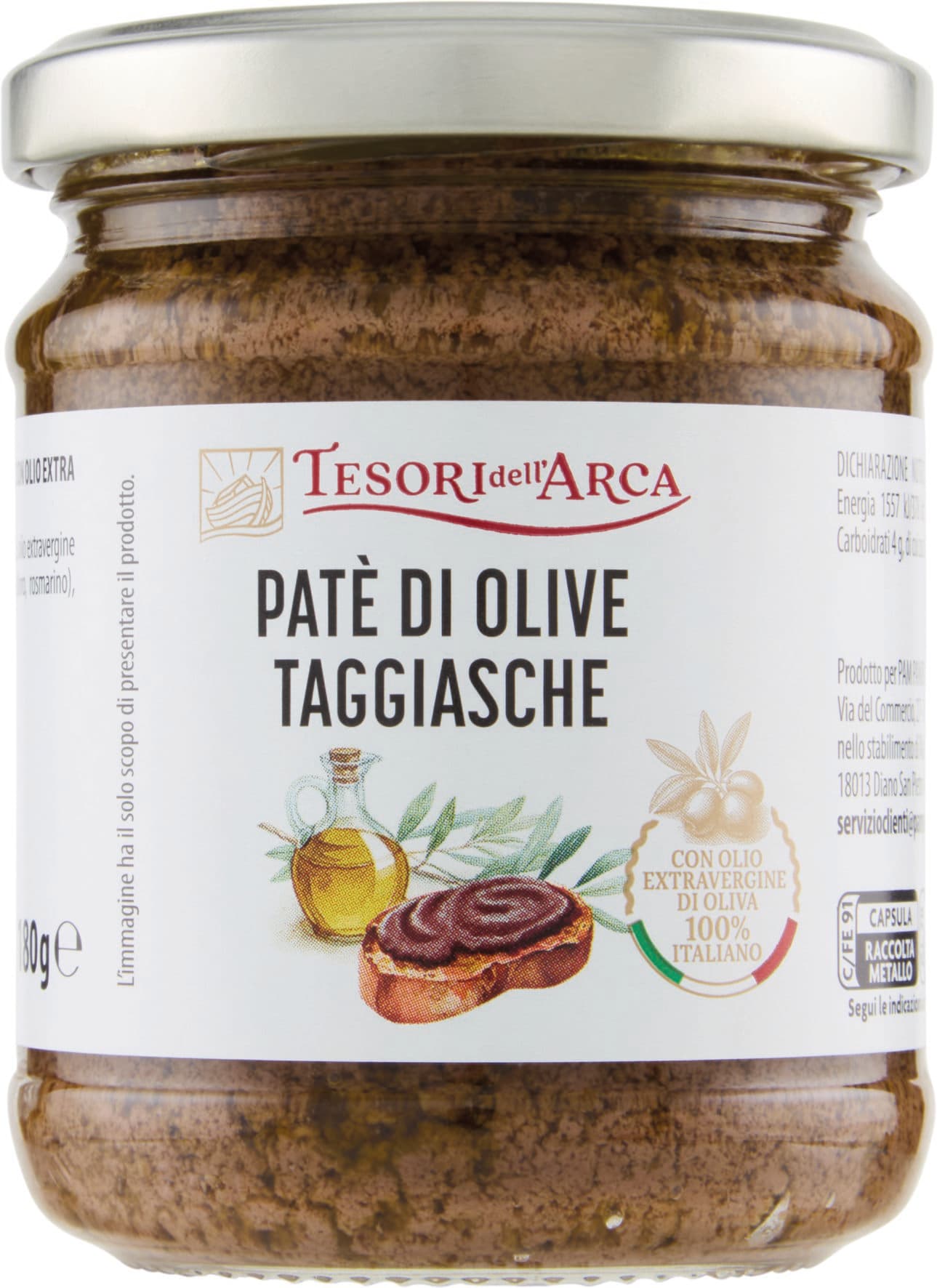 TESORI DELL'ARCA Patè di Olive Taggiasche 180 g – immagine 2