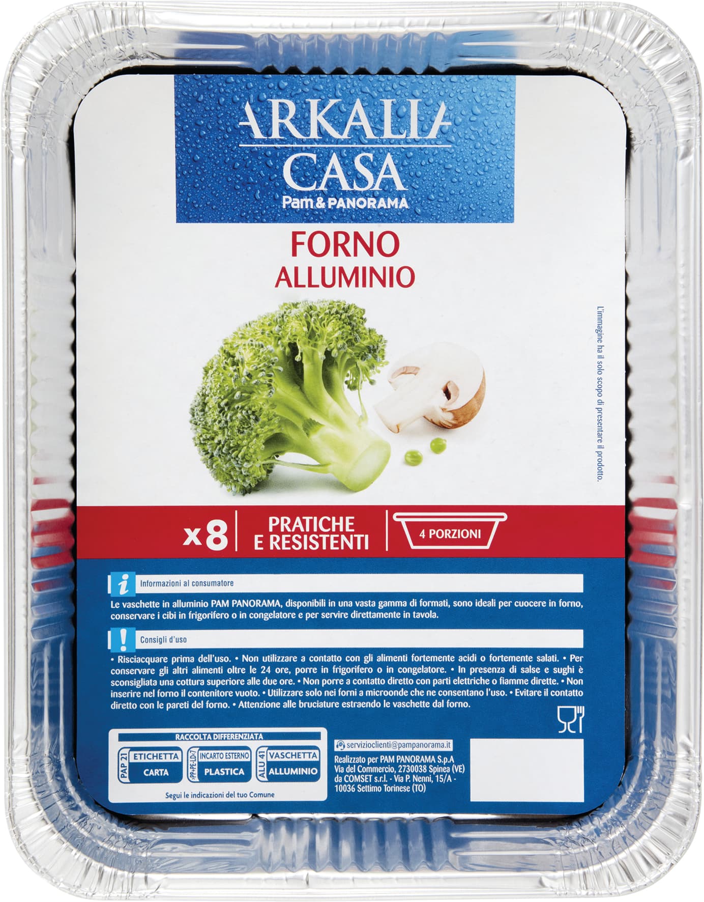 PAM PANORAMA Vaschette alluminio Forno 6 porzioni 4 pz – immagine 2
