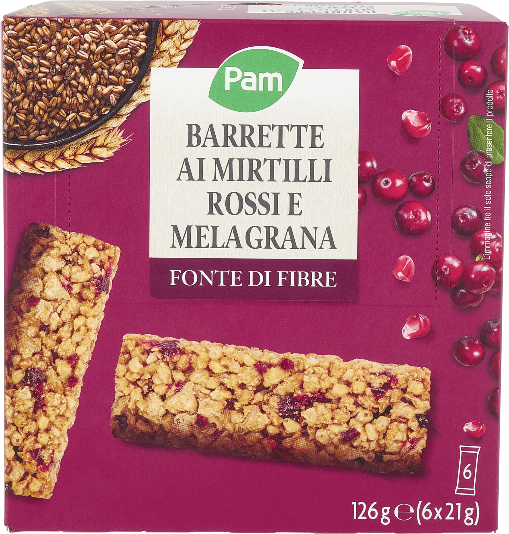 PAM Barrette ai Mirtilli Rossi e Melograna 6 x 21 g – immagine 2