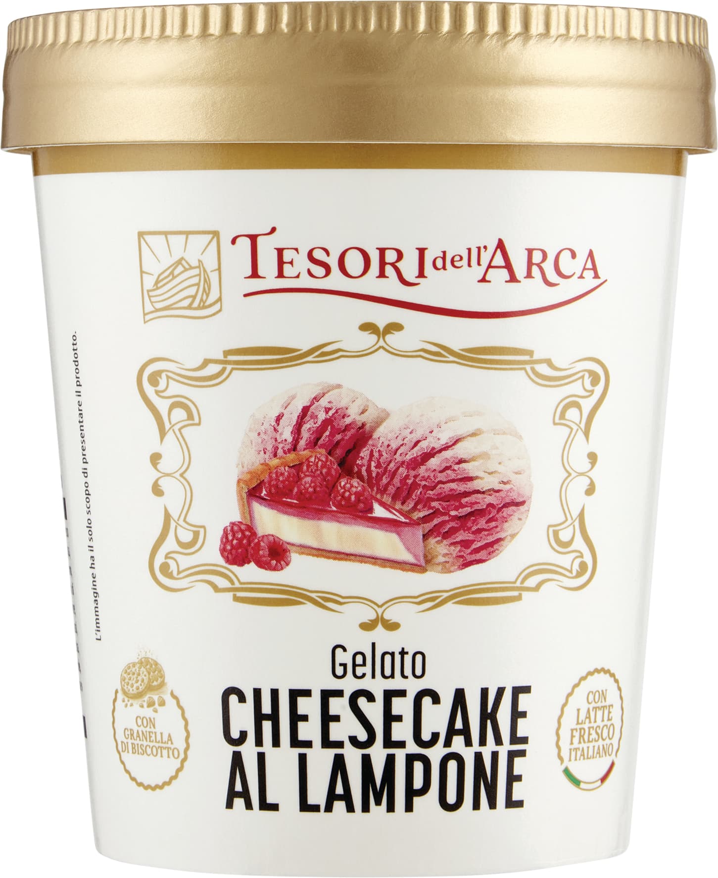 TESORI DELL'ARCA Gelato Cheesecake al Lampone 300 g – immagine 2