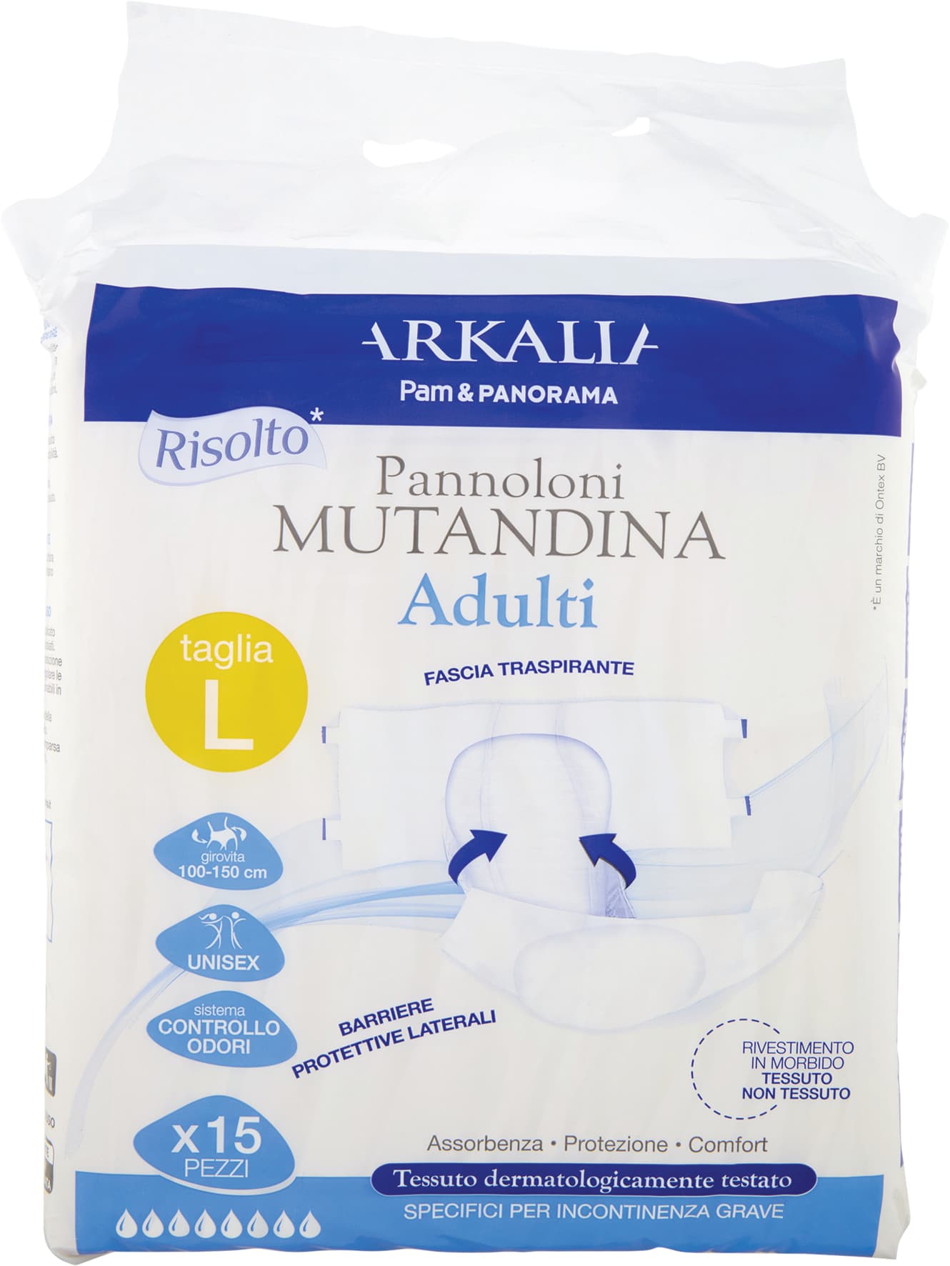 ARKALIA Pannoloni Mutandina Adulti taglia L 15 pz – immagine 2
