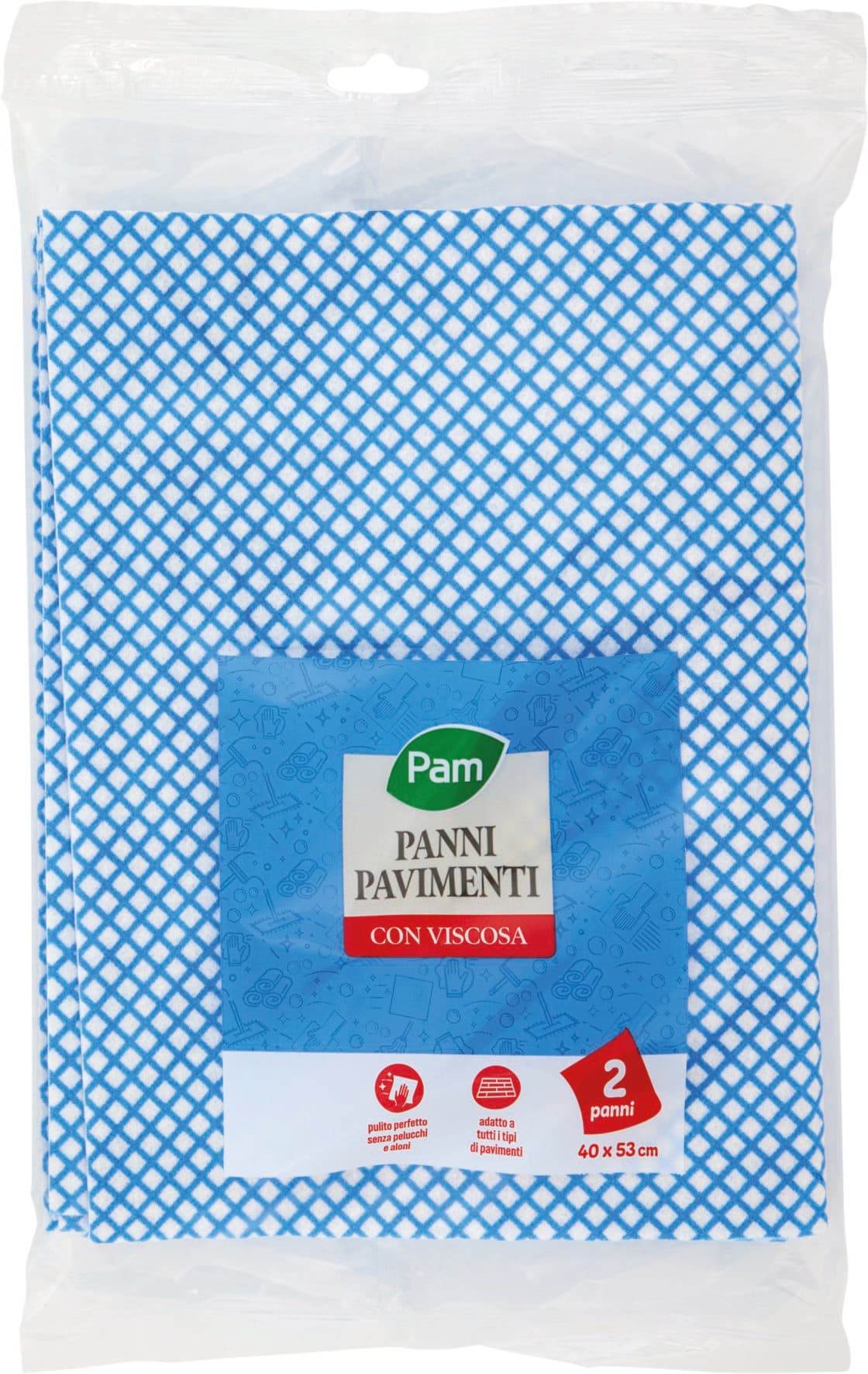PAM Panni Pavimenti con Viscosa 40x53 cm 2 pz – immagine 2