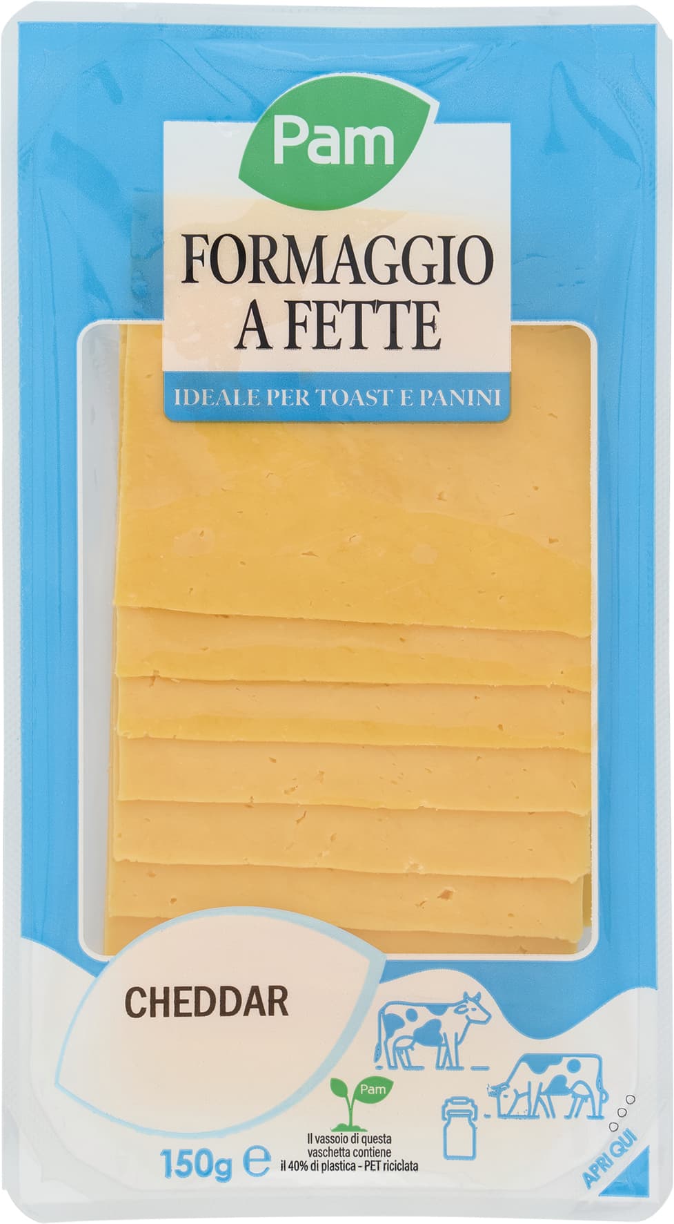 PAM Formaggio a Fette Cheddar 150 g – immagine 2
