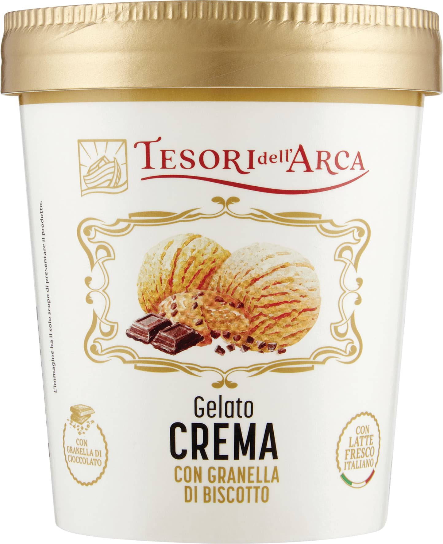 TESORI DELL'ARCA Gelato Crema con Granella di Biscotto 300 g – immagine 2