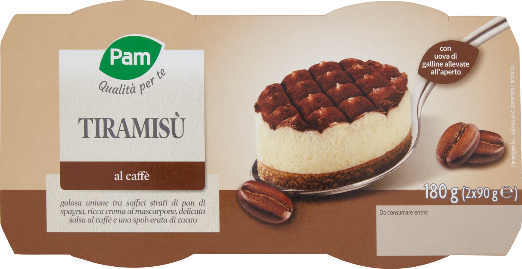 PAM Qualità per te Tiramisù al Caffè 2 x 90 g – immagine 2