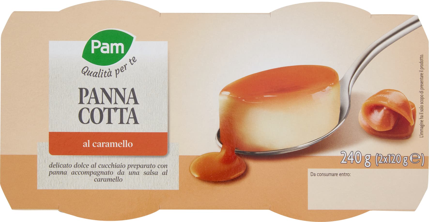 PAM PANORAMA Panna Cotta al Caramello 240g (120g x 2) – immagine 2
