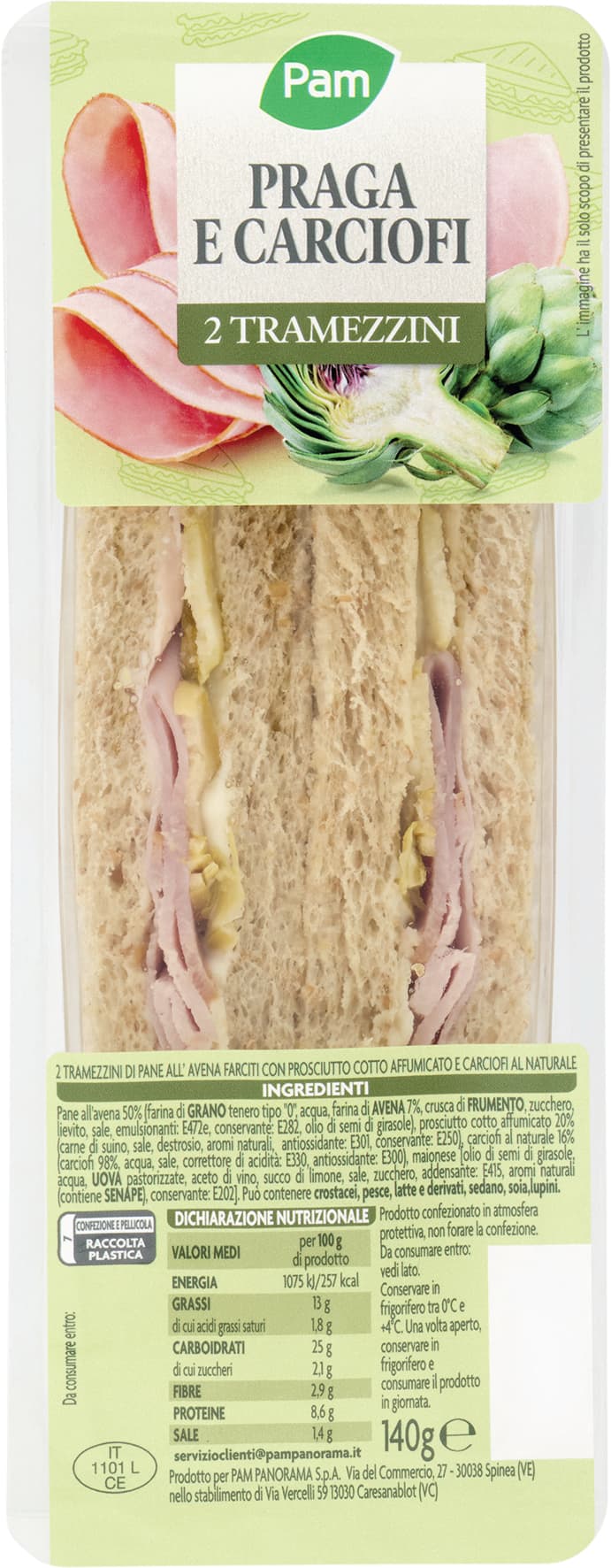 PAM PANORAMA Tramezzini Praga e Carciofi 140 g – immagine 2