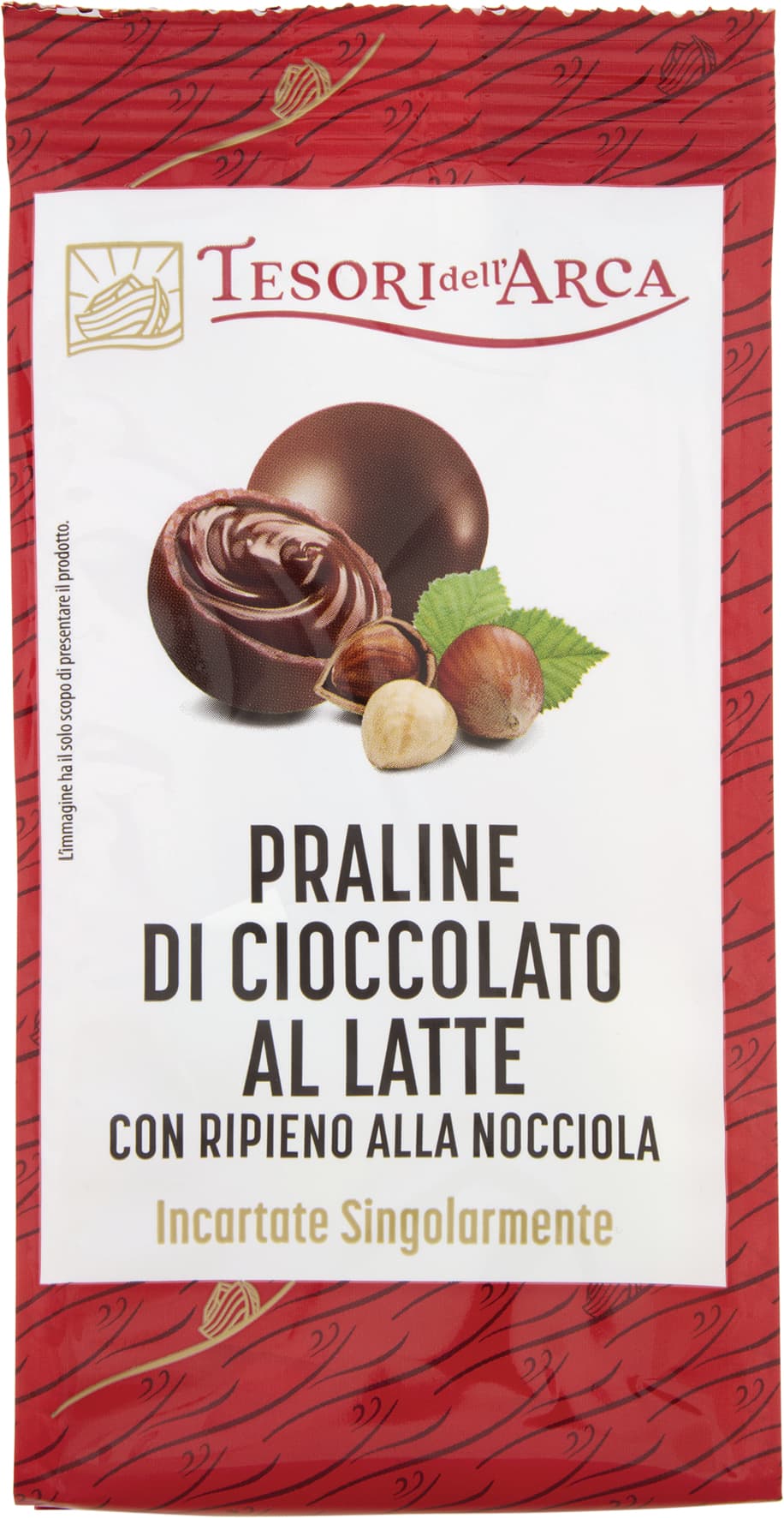 TESORI DELL'ARCA Praline di Cioccolato al Latte con Ripieno alla Nocciola 90 g – immagine 2