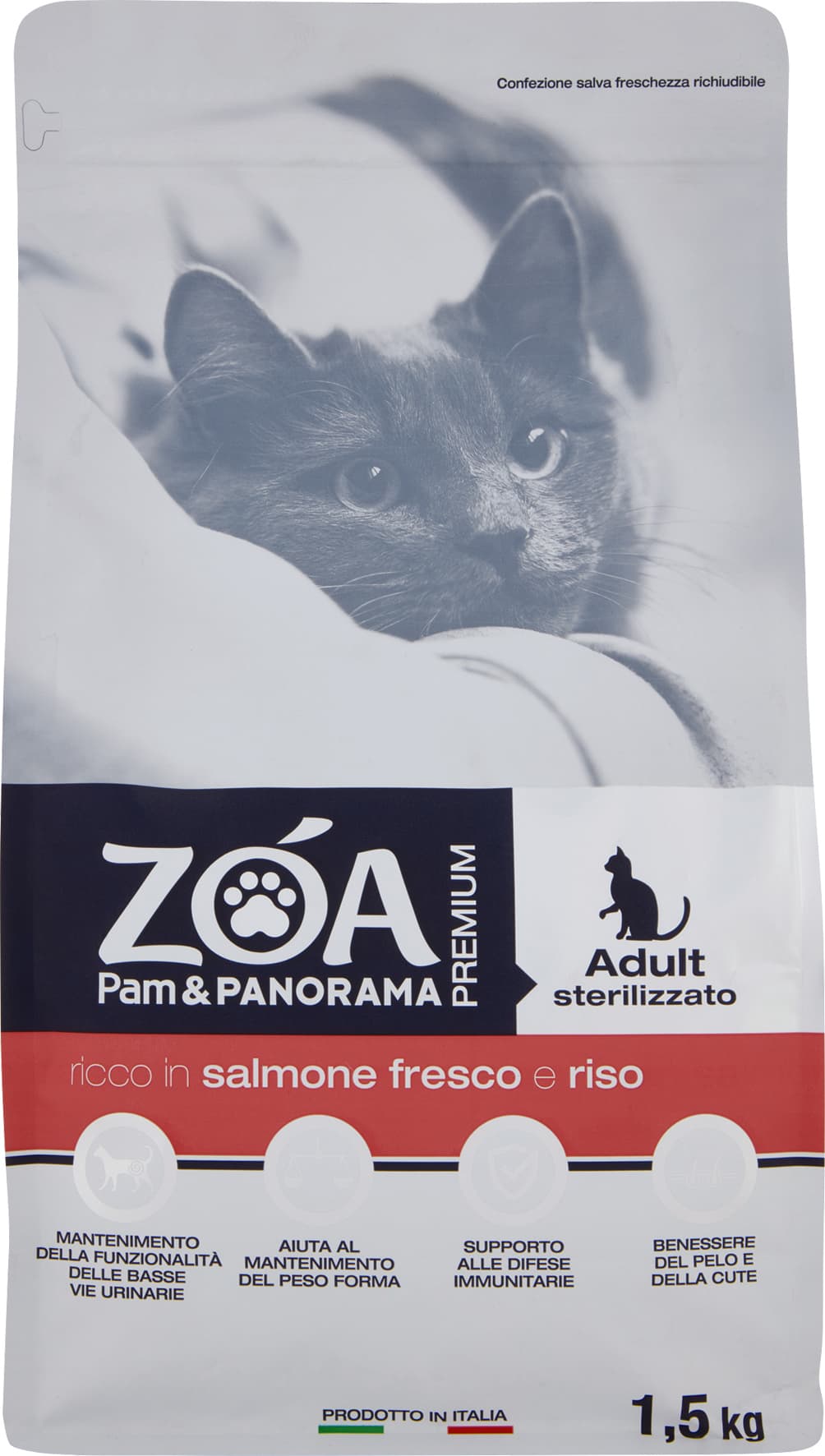 ZOA PREMIUM Adult sterilizzato ricco in salmone fresco e riso 1,5 kg – immagine 2