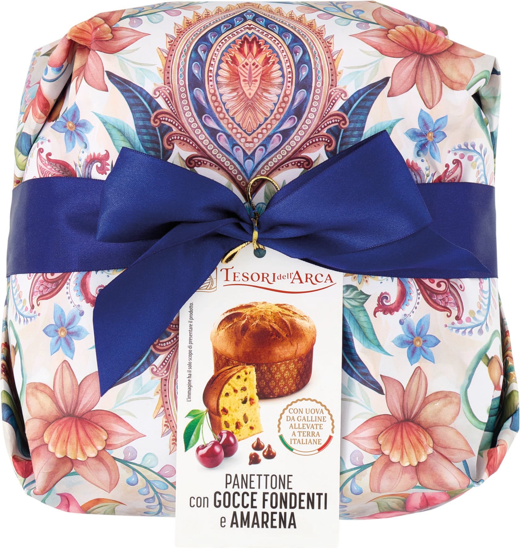 TESORI DELL'ARCA Panettone con Gocce Fondenti e Amarena 1000 g – immagine 2