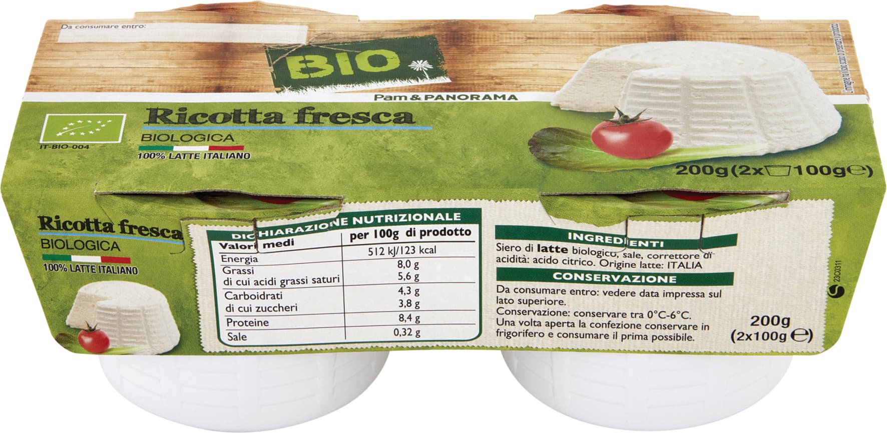 BIO Ricotta fresca 2 x 100 g – immagine 2