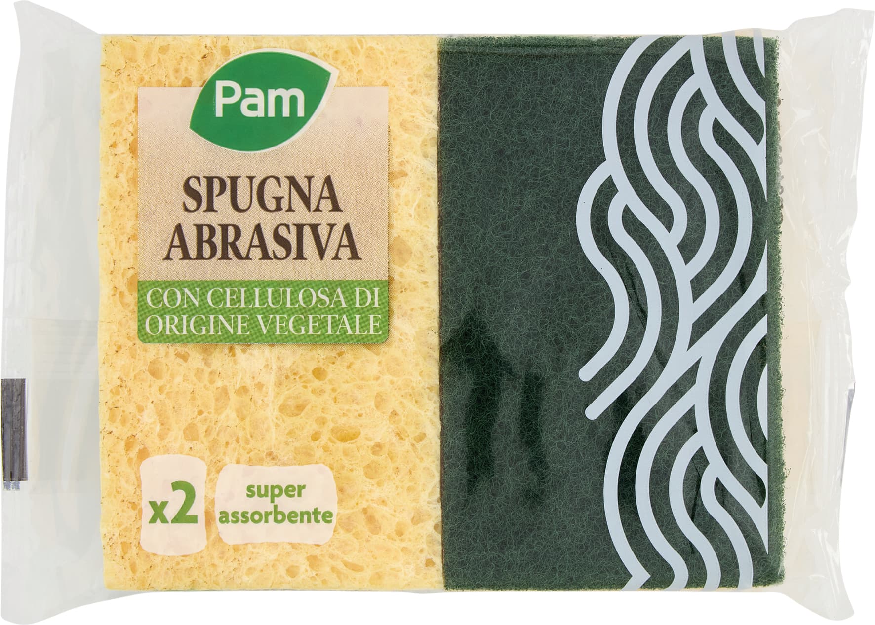 PAM Spugna Abrasiva con Cellulosa di Origine Vegetale 2 pz – immagine 2
