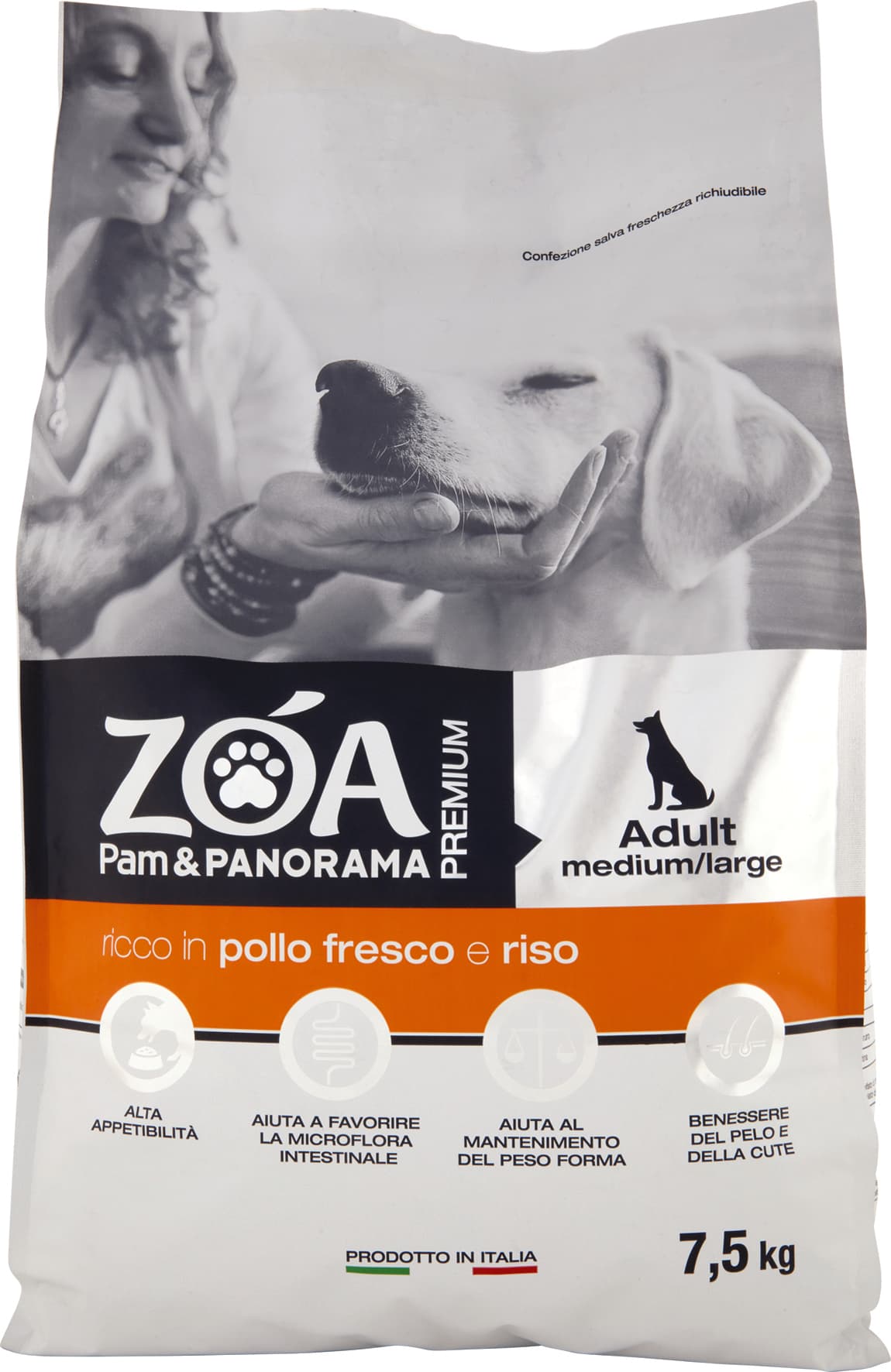 ZOA PREMIUM Adult medium/large ricco in pollo fresco e riso 7,5 kg – immagine 2