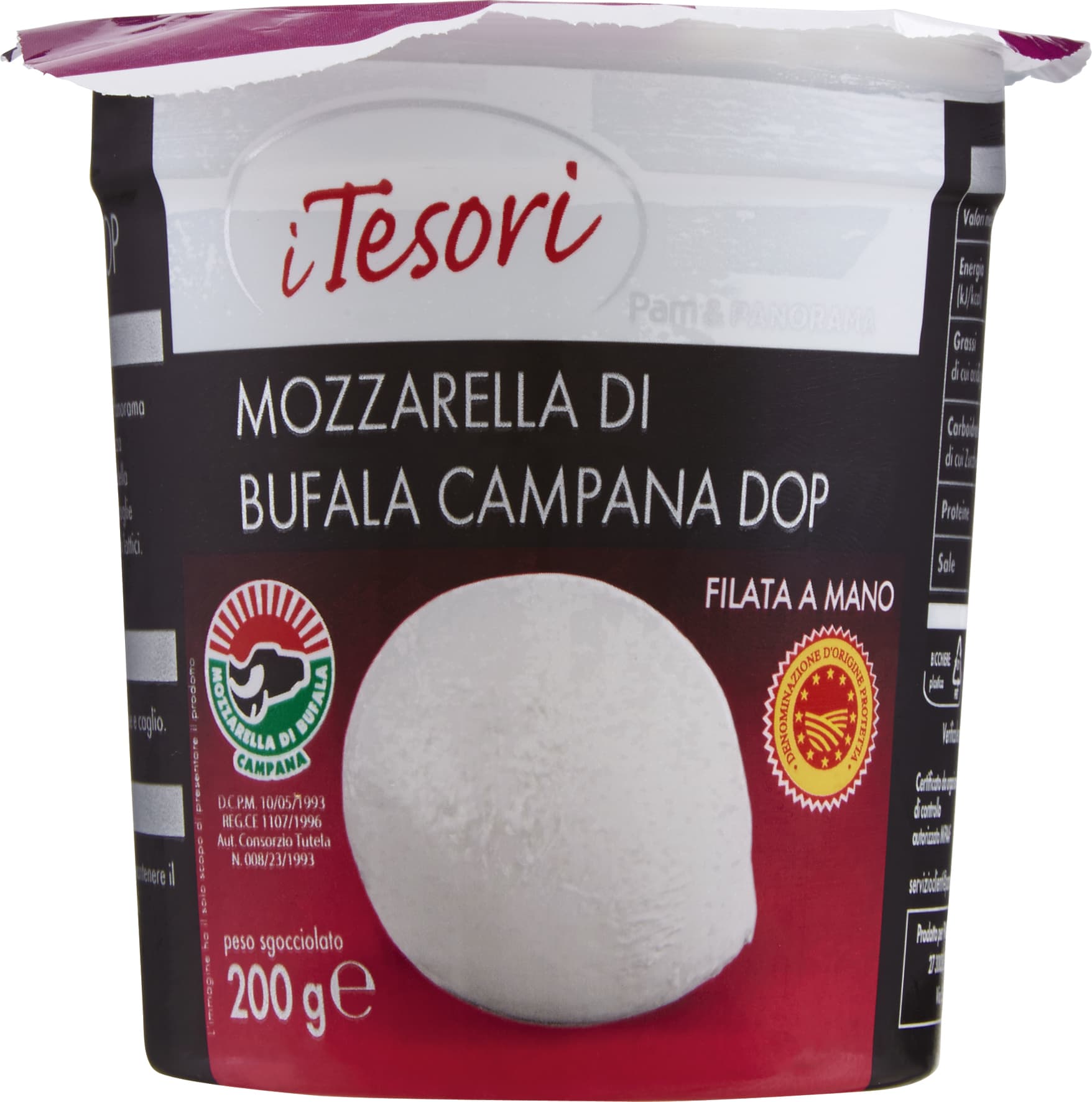 I TESORI Mozzarella di Bufala Campana DOP 200 g – immagine 2